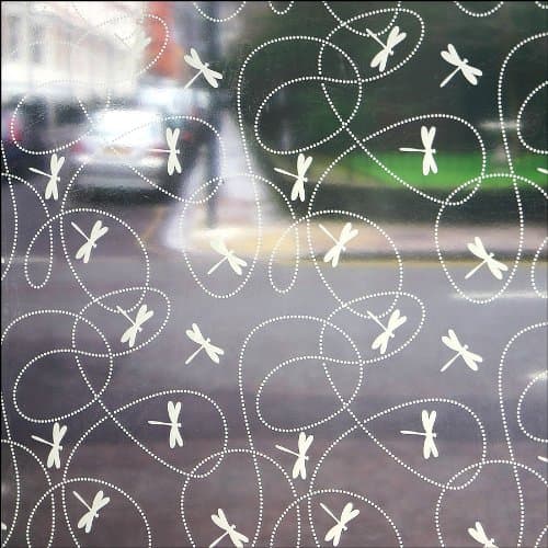 Dragonflies Sheer Window Film - 3 ft x 4 ft