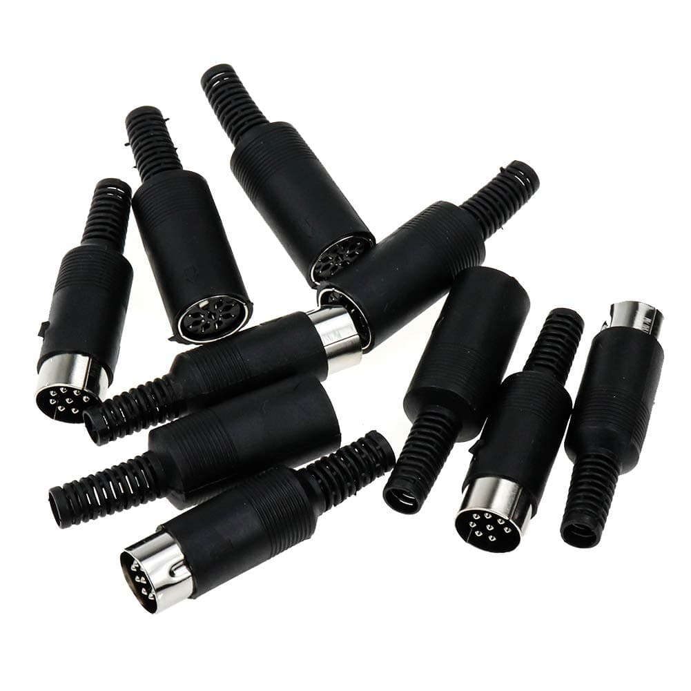 DIN 8 Pin Female + Male Adapter Socket Audio AV Connector - 5 Pairs