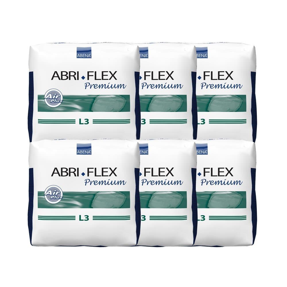 Abena Abri Flex Premium Pull-Up Incontinence Pants, Eco-Friendly Incontinence Pants For Men & Women, Discreet, Protective, Breathable, Comfortable, Large 3, 100-140cm Waist, 2400ml Absorbency, 6x 14PK