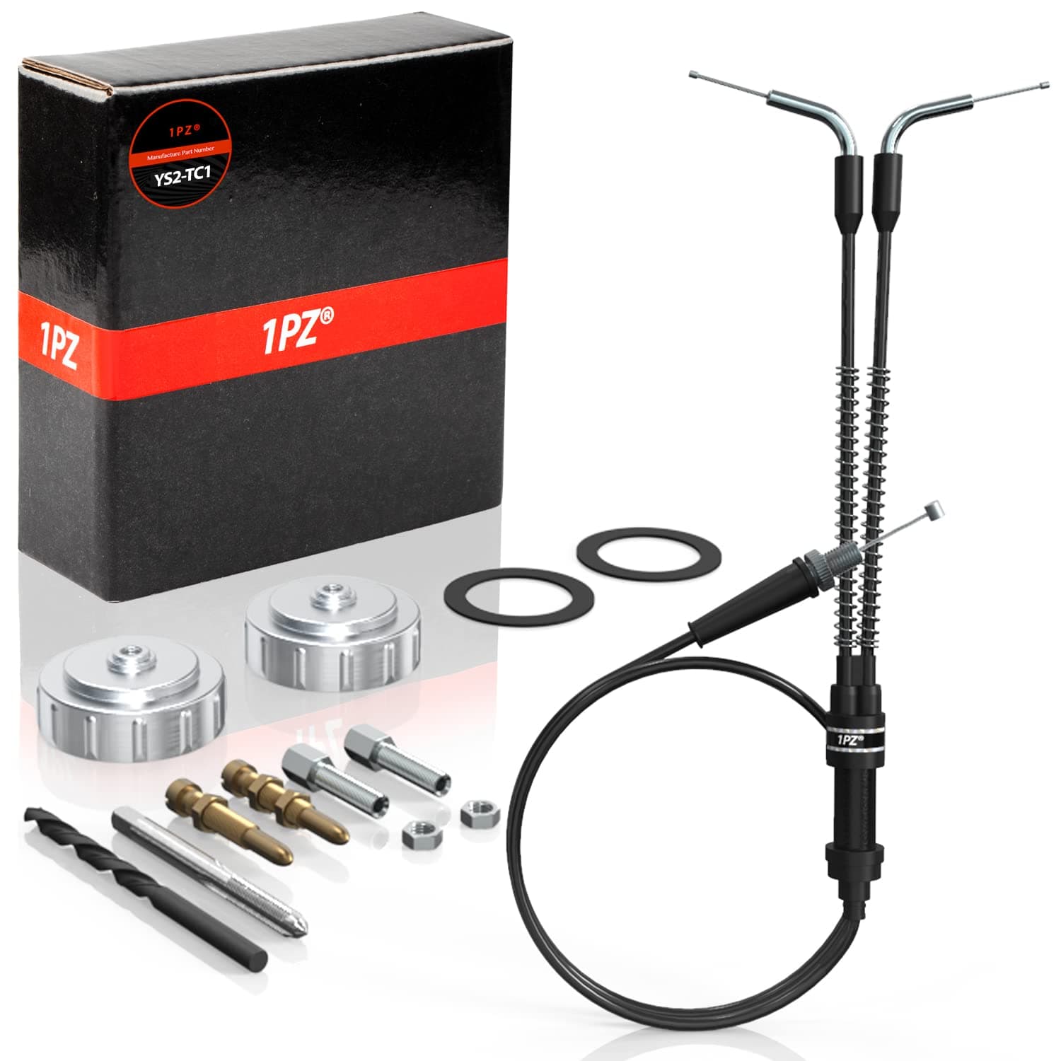 1PZ YS2-TC1 Throttle Cable Kit for Yamaha Banshee 350 YFZ350 1987-2006 ATV 2GU-26260-02-00