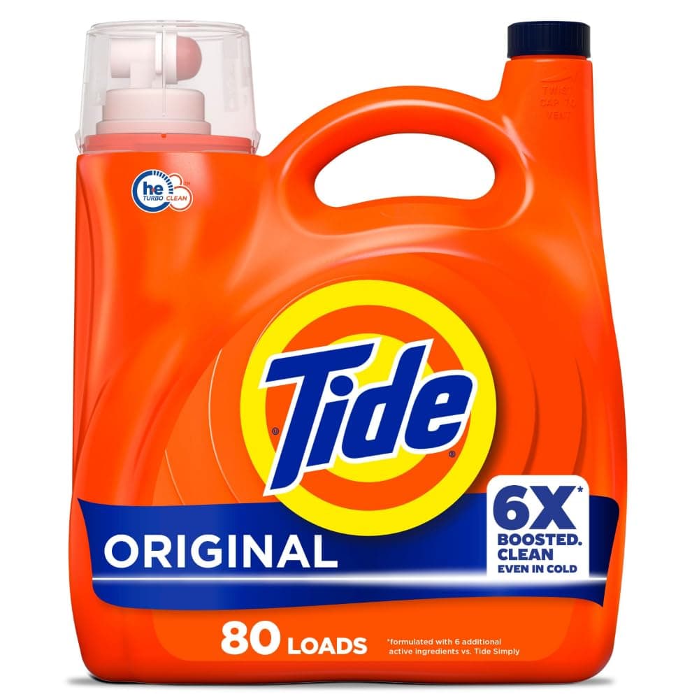 Laundry Detergent Liquid, Original Scent, 80 Loads, 105 FL OZ, Works on 100% of Common Stains, Laundry Soap, Liquid Laundry Detergent