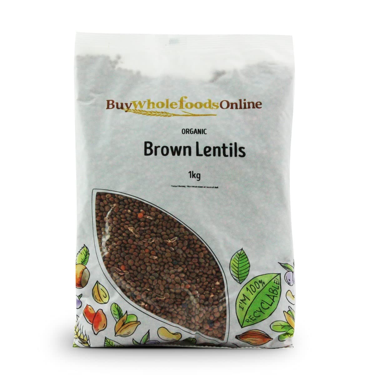Organic Brown Lentils 1kg (BWFO)