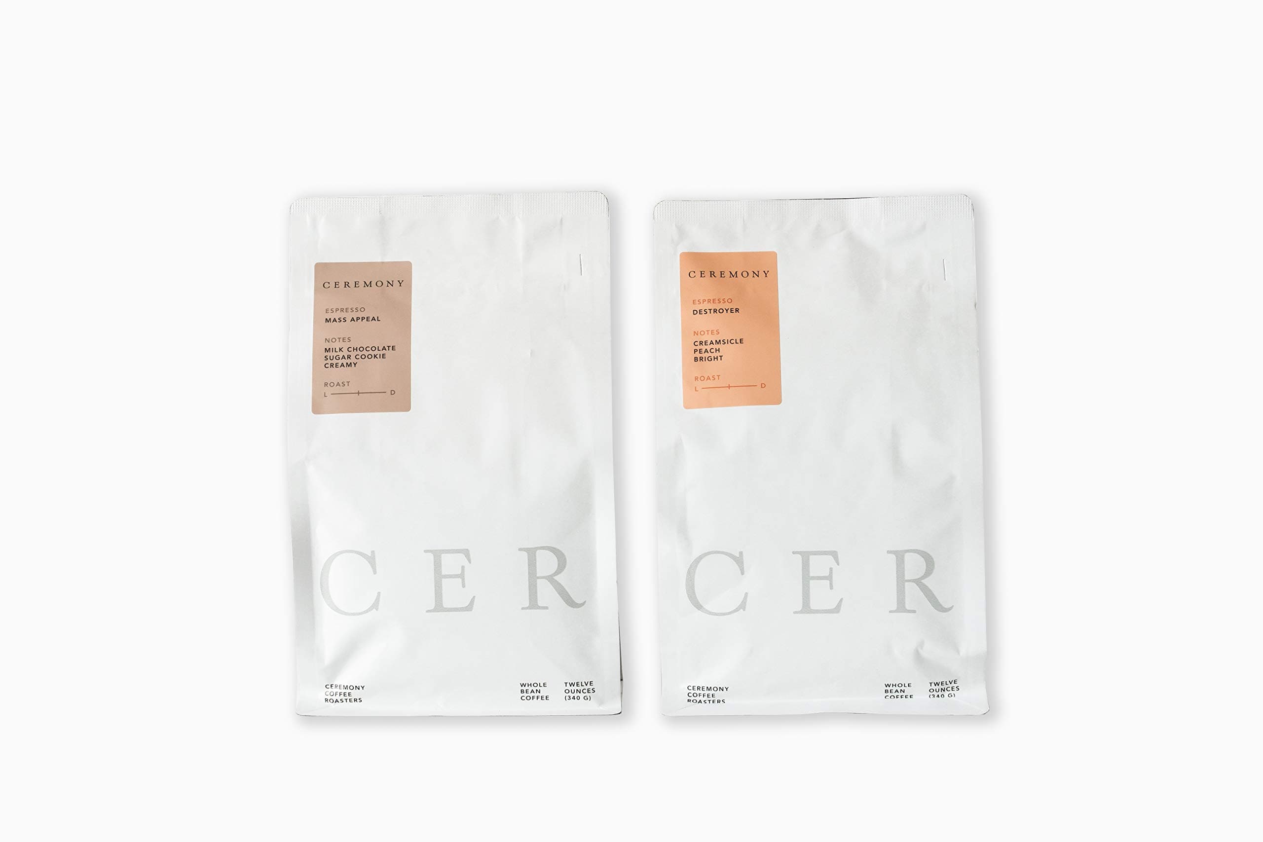 Ceremony Coffee Roasters - Espresso Variety Pack - Specialty Whole Bean or Ground Coffee- 2x12oz Bags (Whole Bean)