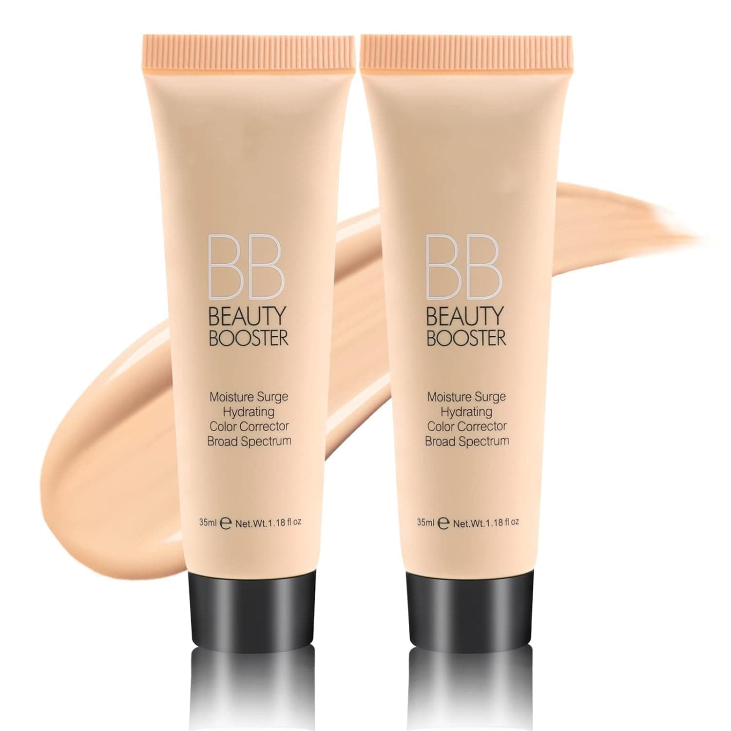 – BB Cream, 2 Pcs 35ml - Full-Coverage Foundation & Concealer, Moisturizing BB Cream for All Skin Types - Evens Skin Tone