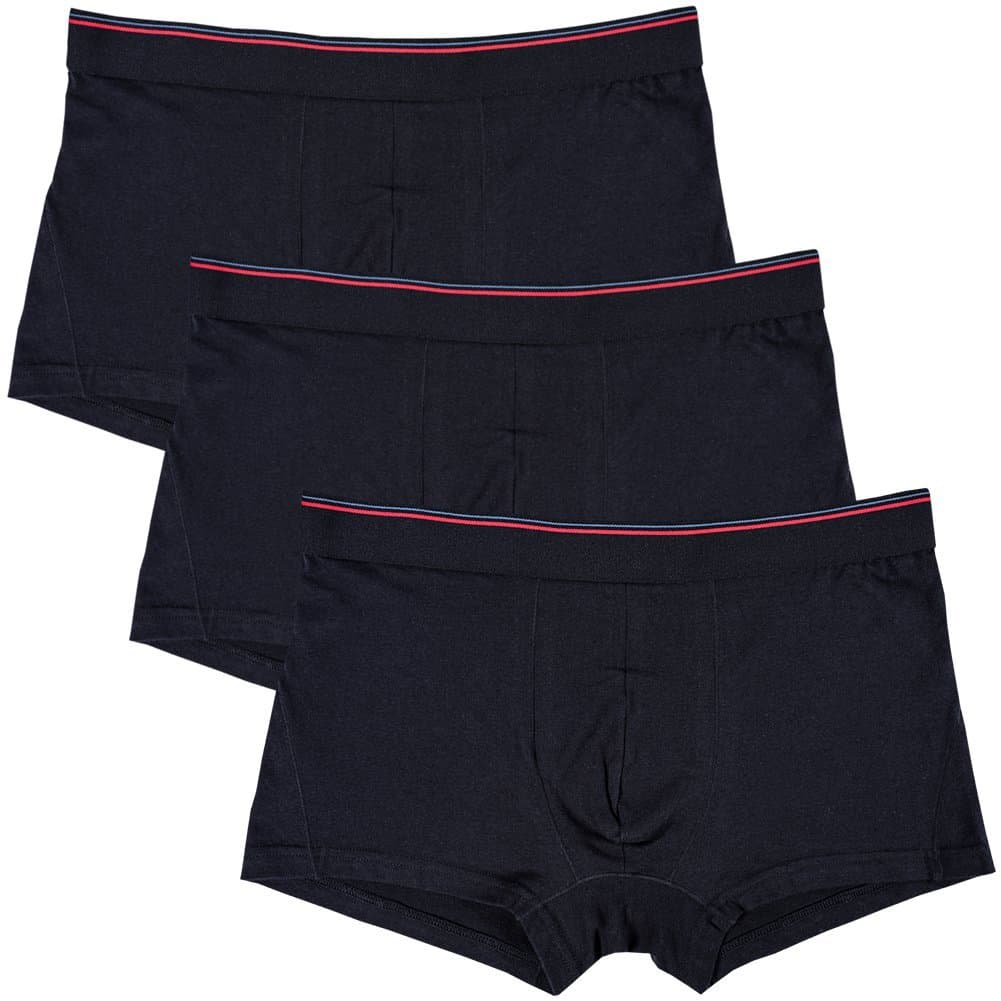 Men's Cotton Low-Rise Boxer Brief Underwear Trunks Pack Of 3