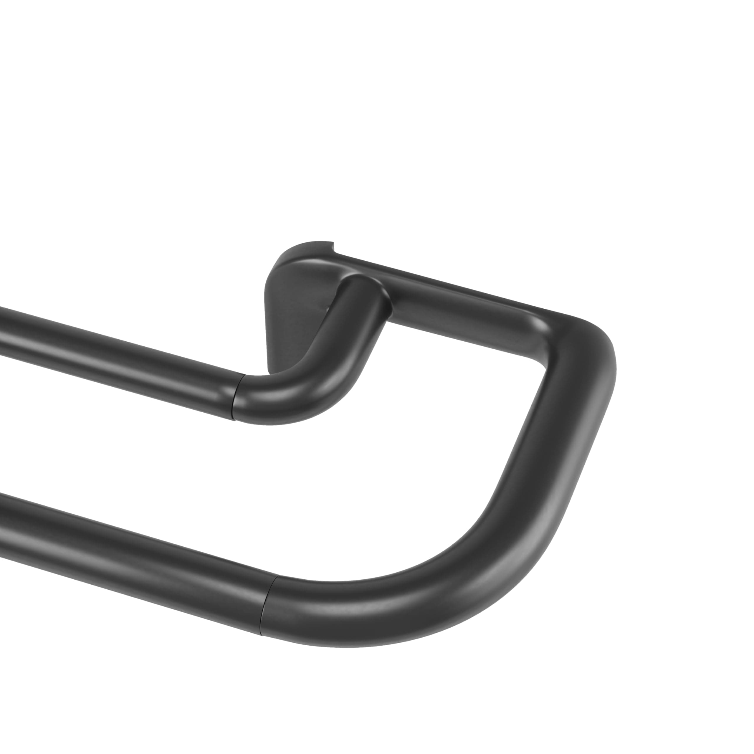 Umbra Twilight Double Curtain Rod Set – Wrap Around Design Ideal for Blackout or Room Darkening Panels, 30 to 84 Inches, Black