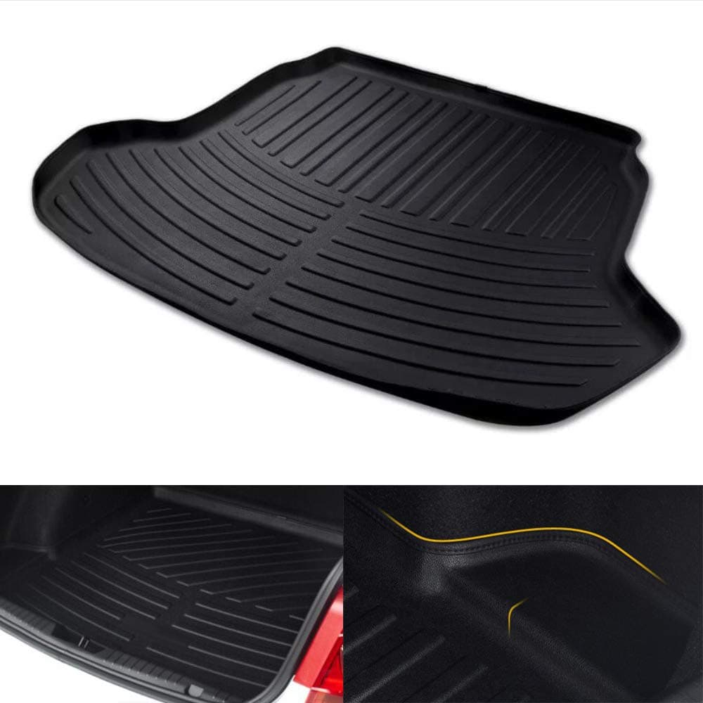Car Black Leather Car Boot Pad Liner Cargo Mat Tray Trunk Floor Protector Mat Compatible for Mitsubishi ASX 2011-2019