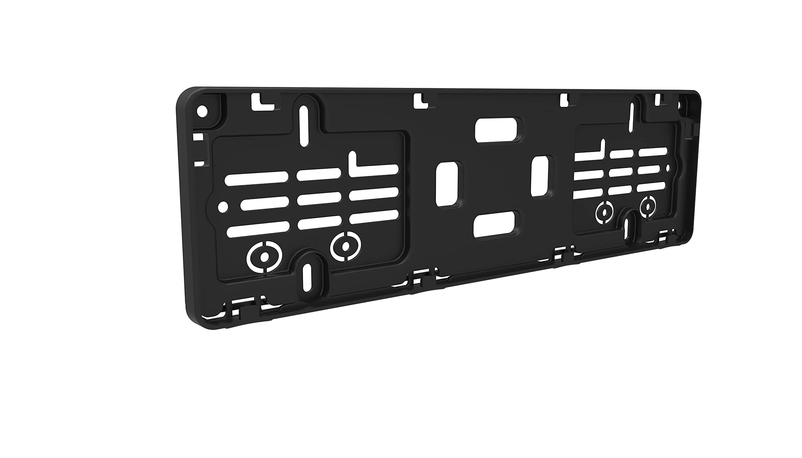 Short number plate holder 40 cm (400 mm) in black (2 pieces) perfect for 4 and 5 digit number plates