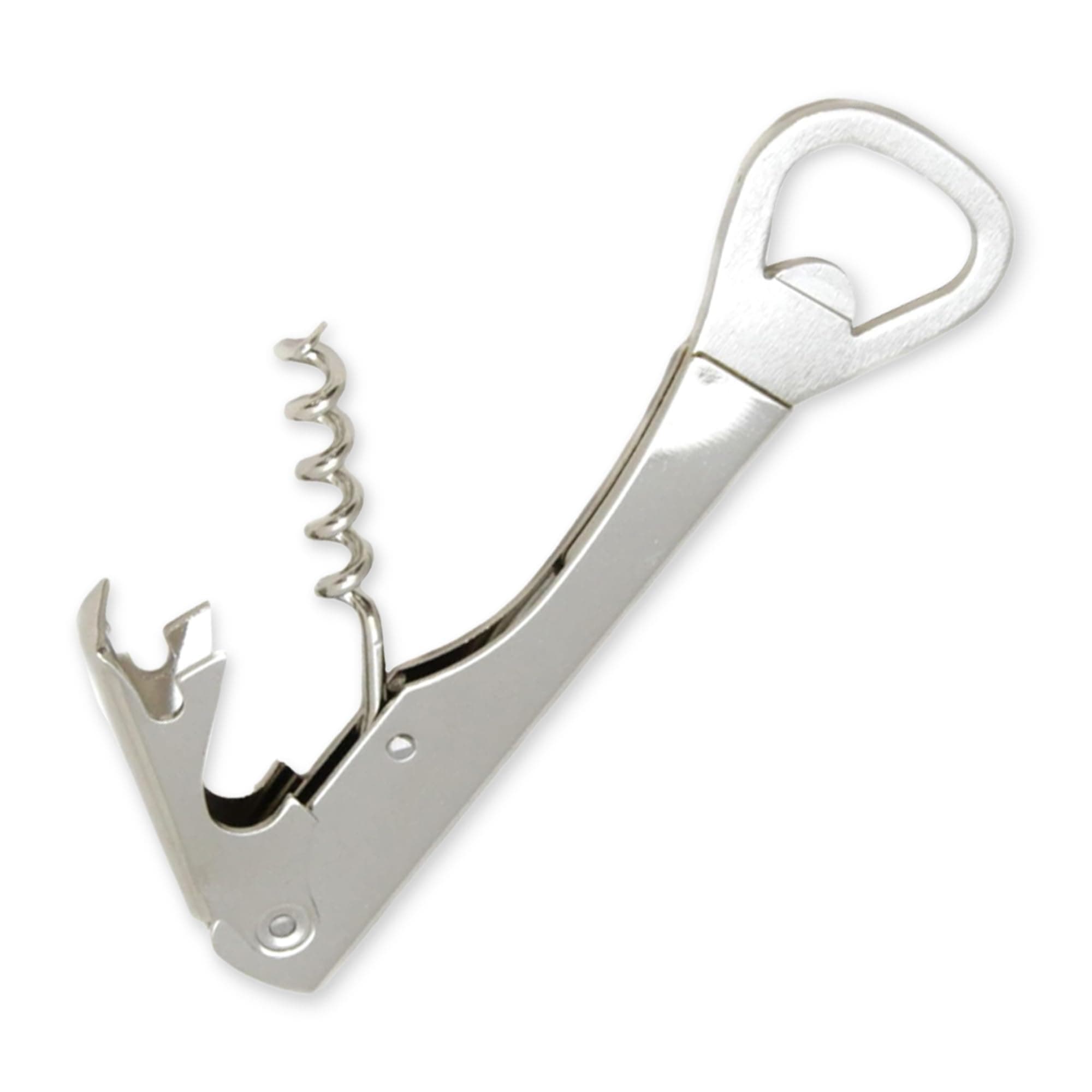 Select Bottle Opener and Corkscrew, 5.5 inches in length, Nickle Plated