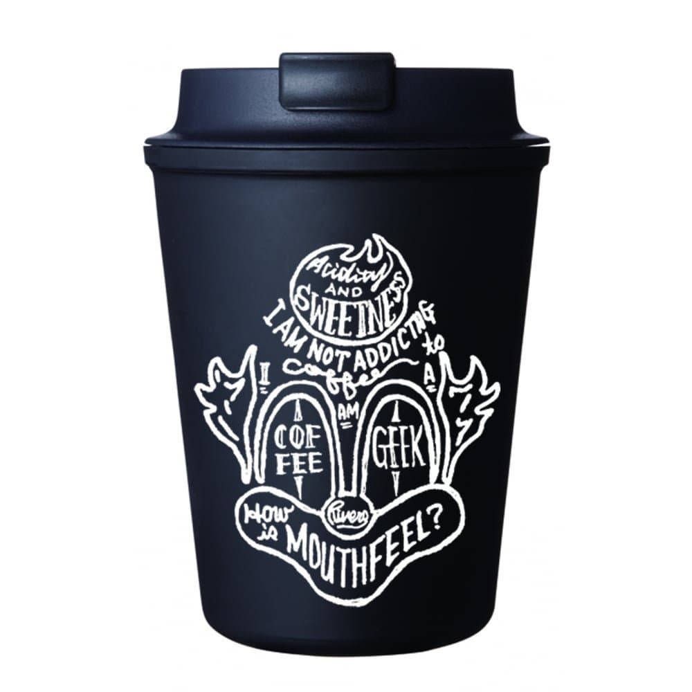 Rivers Drinkware "Wallmug" Double Walled Plastic Travel Cup Clown Design, Black, 350 ml