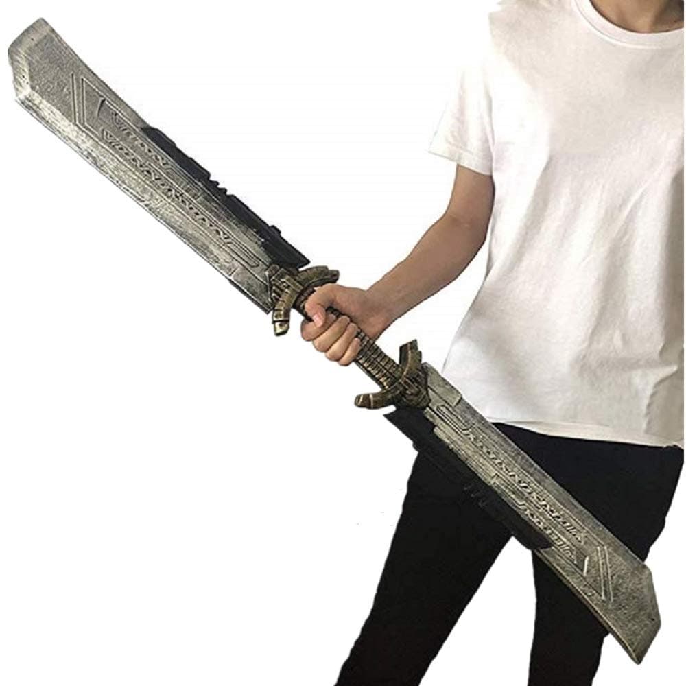 damdos Cosplay Thanos Sword 42.5 inch Thanos Double Edged Sword PU Foam Birthday Gifts