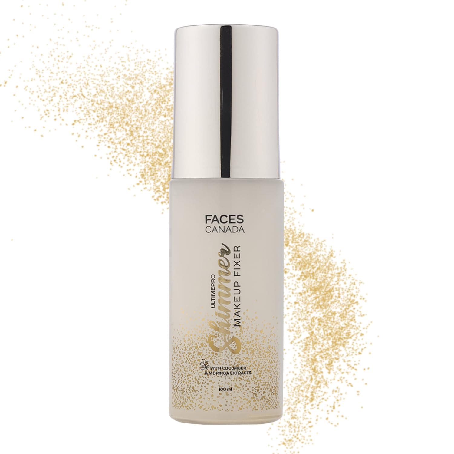 FACESCANADA Ultime Pro Shimmer Makeup Fixer, 100Ml Long Lasting Makeup Setting Spray Keeps Makeup Intact Glamourous Shimmer Finish Hydrates, Soothes & Refreshes Skin Alcohol Free