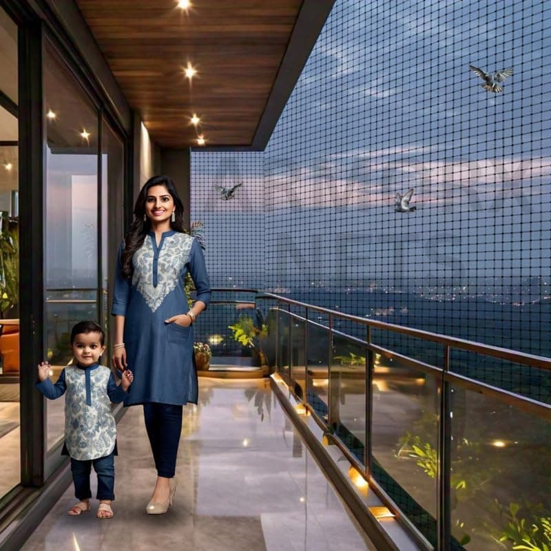 ARMORX Black Anti-Bird Net UV-Stabilized HDPE Multi-Filament Net with Installation Kit & Tying Ropes Attached - Black - 4ftx6ft