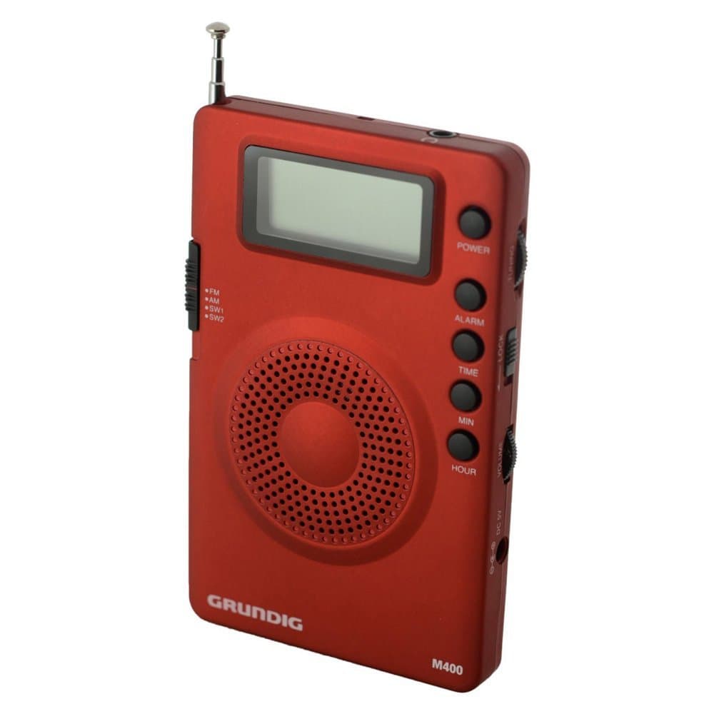 Eton Grundig M400 Super Compact – Goes Everywhere - AM/FM/Shortwave Digital Radio - Red (NGM400R)