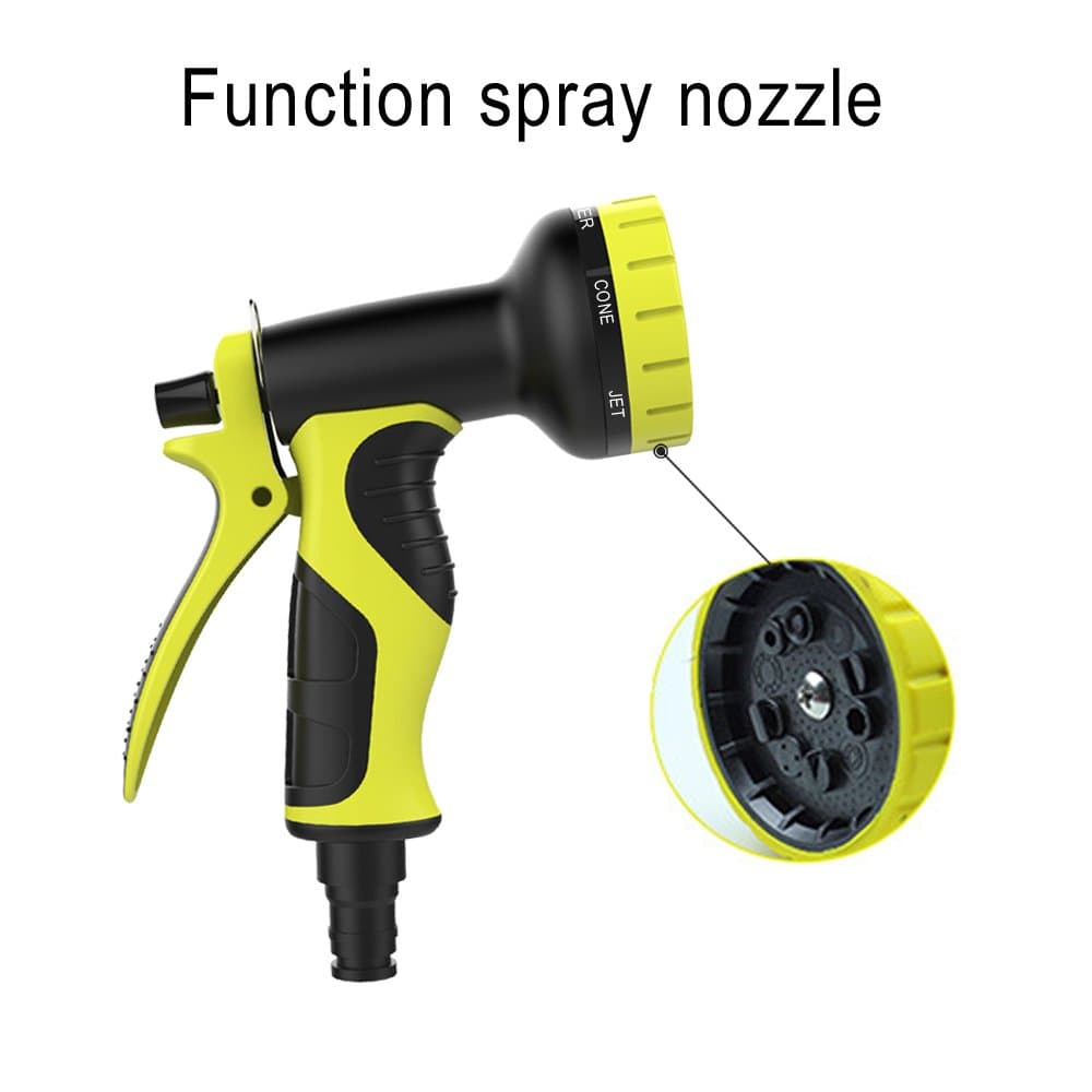 LEZCHI Garden Hose Spray Nozzle Heavy Duty Back Trigger Water Hand Sprayer with 9-Way Adjustable High Pressure Water Patterns for Watering Plants, Car Washer and Showering Pets