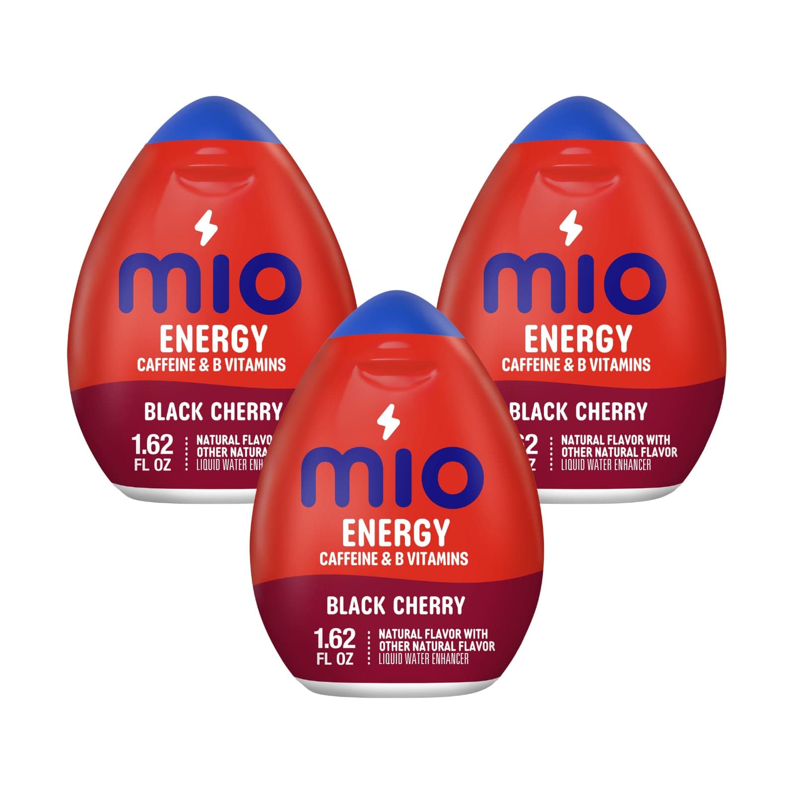 Energy Liquid Water Enhancer, Black Cherry, 1.62 OZ, 3-Pack