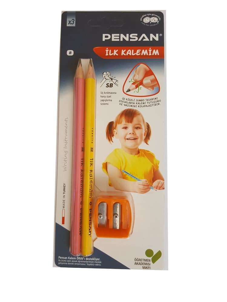 Childrens Jumbo Sized Pencil. My First Pencil. Sharpener Included
