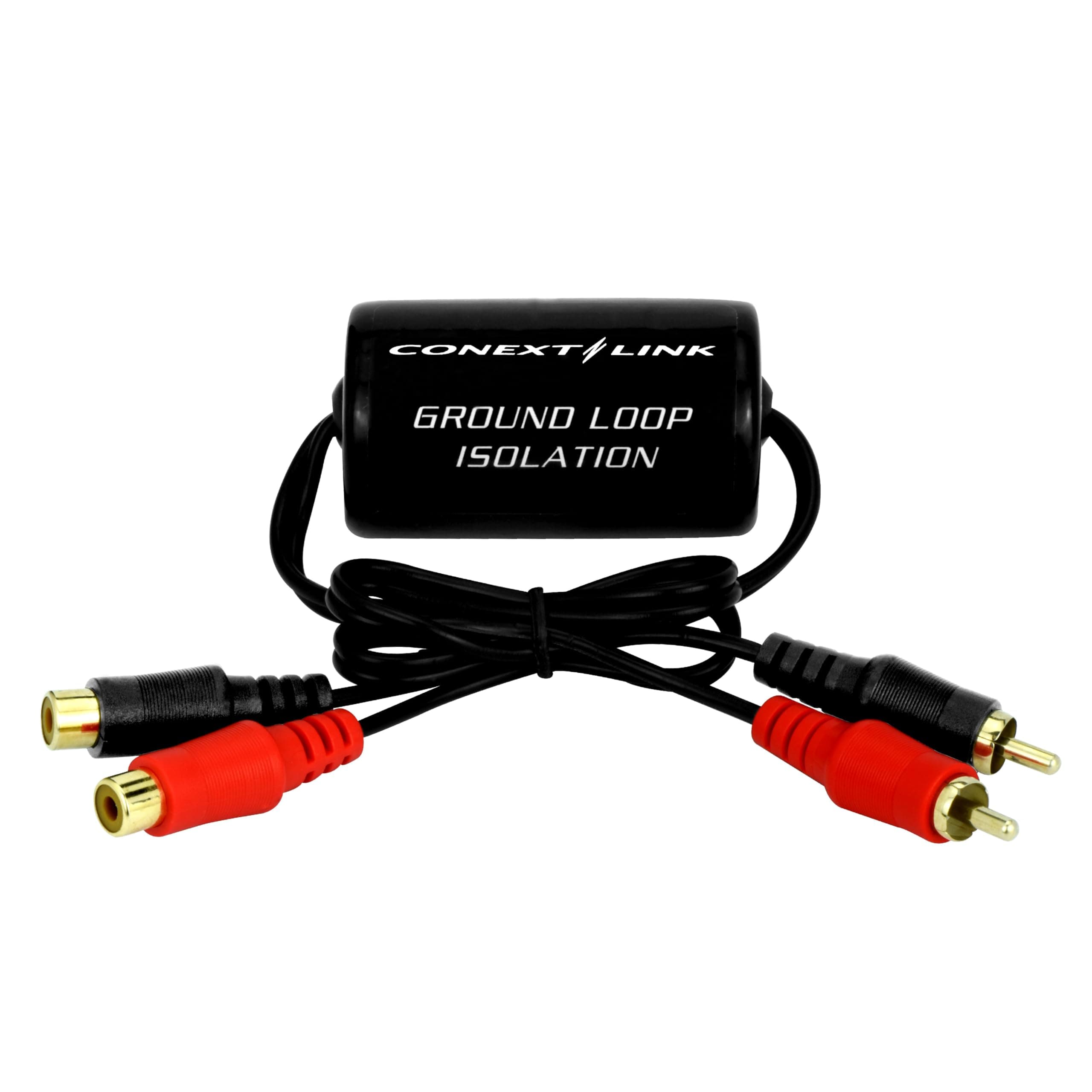 Conext Link RCA Stereo 2 Channel Ground Loop Isolator Signal Noise Filter Suppressor Reducer Alternator for Car Audio Stereo(13600)