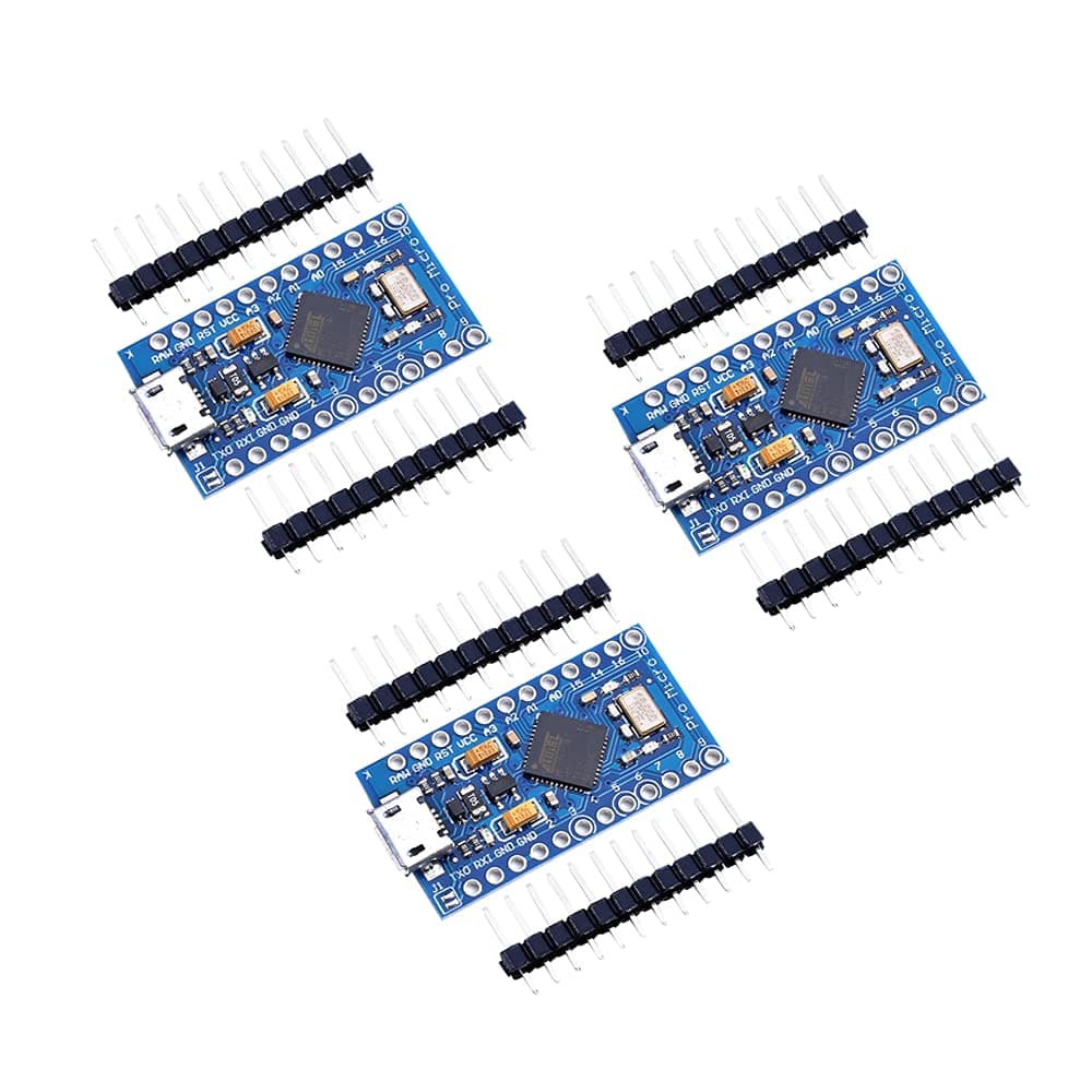 3pcs Pro Micro Atmega32U4 5V 16MHz Bootloadered IDE Micro USB Pro Micro Development Board Microcontroller Compatible to Arduino Pro Micro Serial Connection with Pin Header
