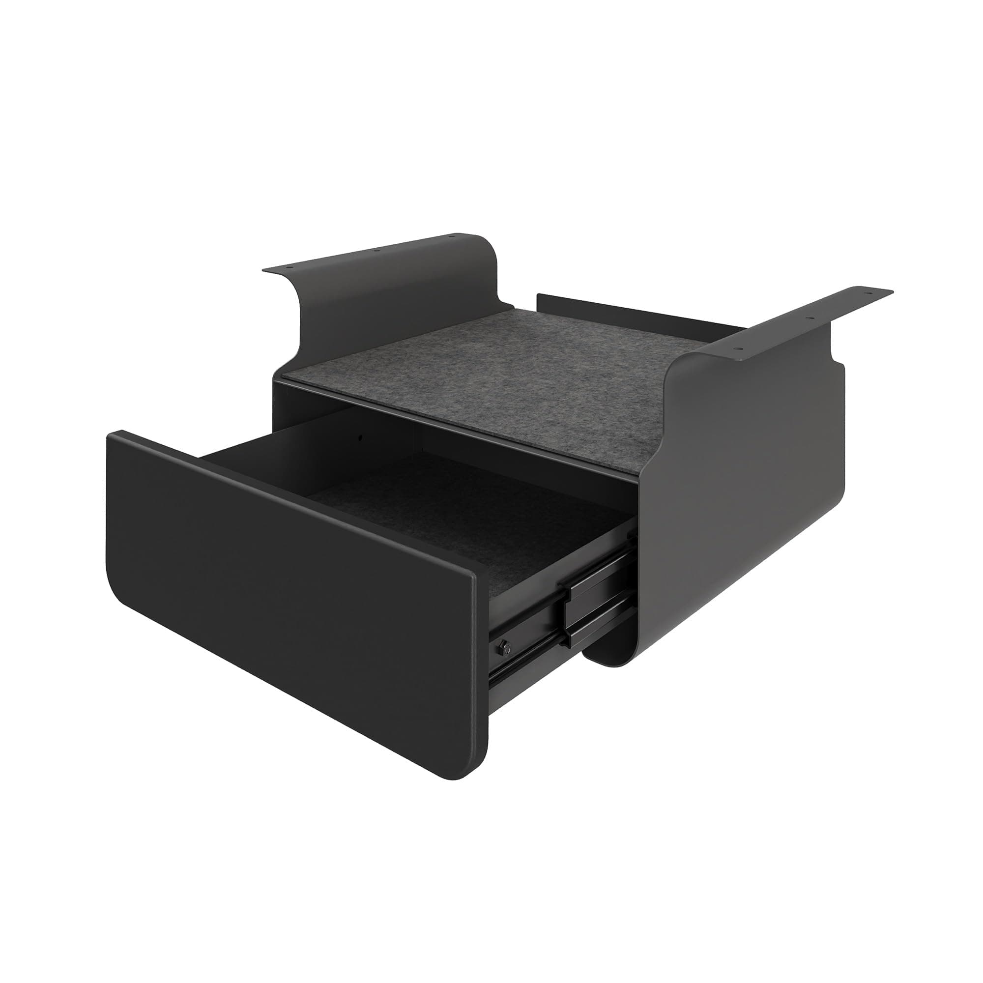 VariSteel Under Desk Storage - Desk Drawer Organizer - Slim File Storage Shelf, Easy Assembly- Home Office Desk Accessories VariDesk- 13.39x19.29x9.45 Inch, Slate Black