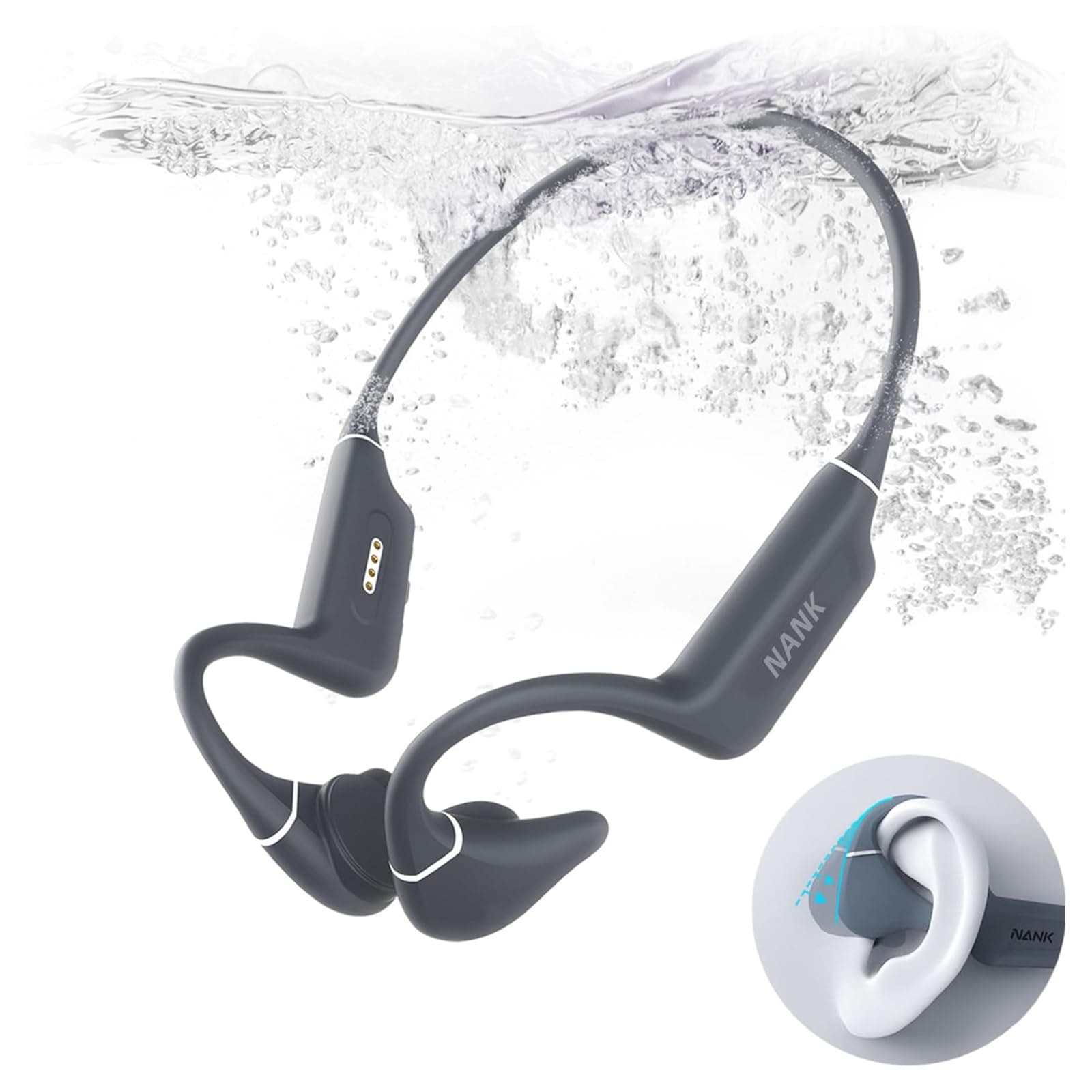 Runner Diver2 Pro Swimming Headphones, IP69 Waterproof Bone Conduction Headphones, Open-Ear Sport HeadphoneWireless Bluetooth 5.4, 32GB Memory with Built-in Mic, 10H Playtime for Running Workout
