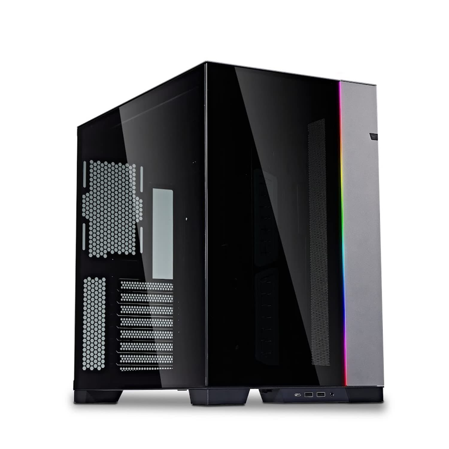 LIAN LI O11 Dynamic EVO Mid-Tower ATX Case – Harbour Grey – Reversible Glass Panels, Advanced Cooling, Modular Design