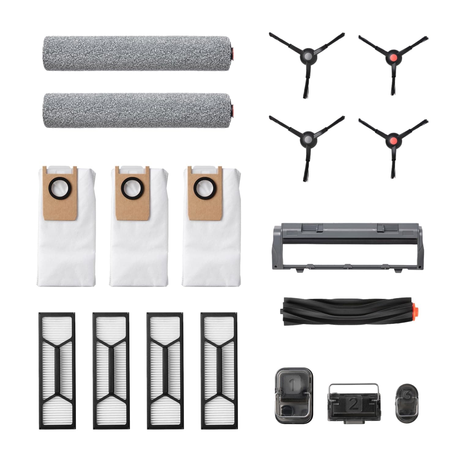 eufy Official Accessory Kit for Omni S1 Pro/S1, 2 Rolling Mops, 4 High-Performance Filters, Dirty Water Reservoir Filter, Rolling Brush & Brush Guard, 3 Dust Bags, and 2 Sets of Side Brushes