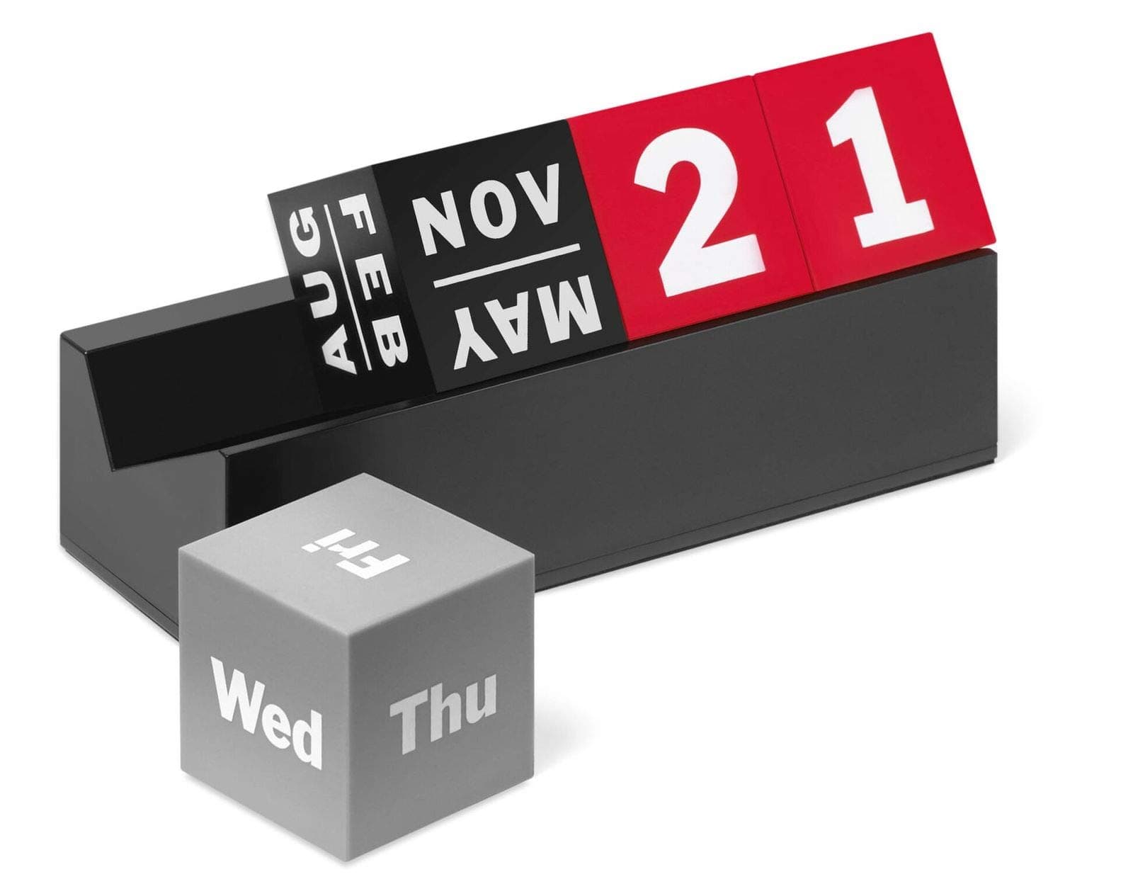 MoMA Cubes Perpetual Calendar Red/Grey/Black