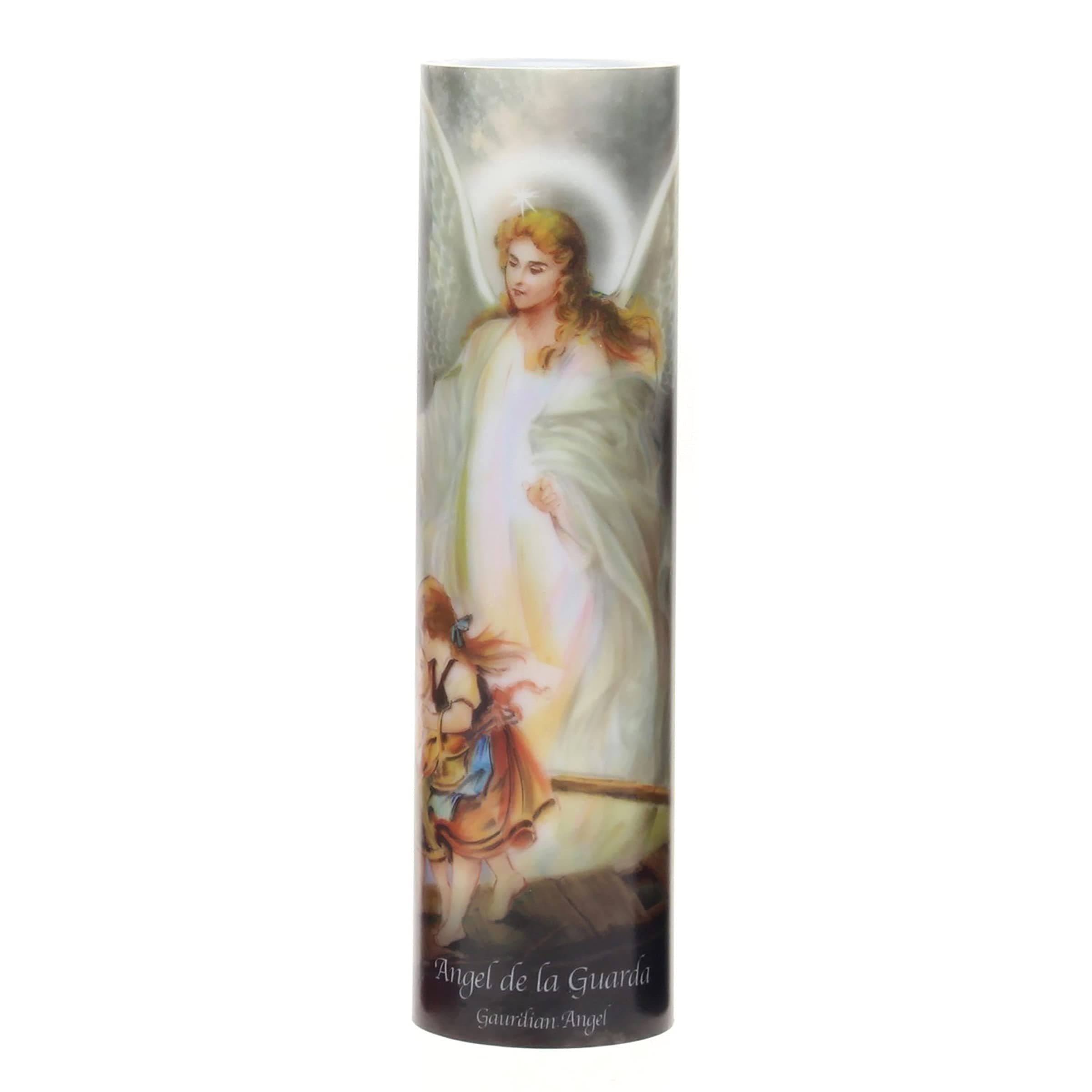 Stonebriar Prayer Candle with, Guardian Angel, 1 Count