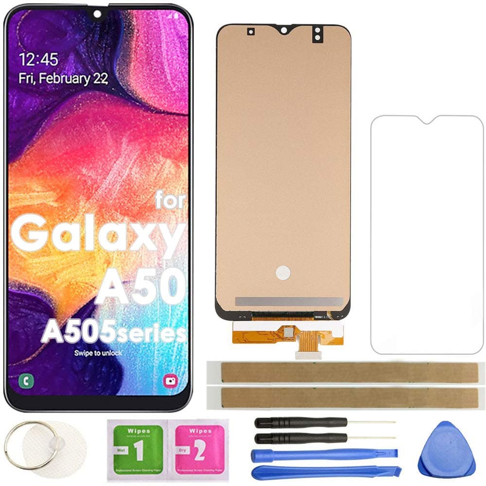 Flying Ocean LCD Screen Replacement Touch Display Digitizer Assembly (Black) for Samsung Galaxy A50 2019 SM-A505 A505GDS A505FDS|A50S A507 A507F A507FN 6.4