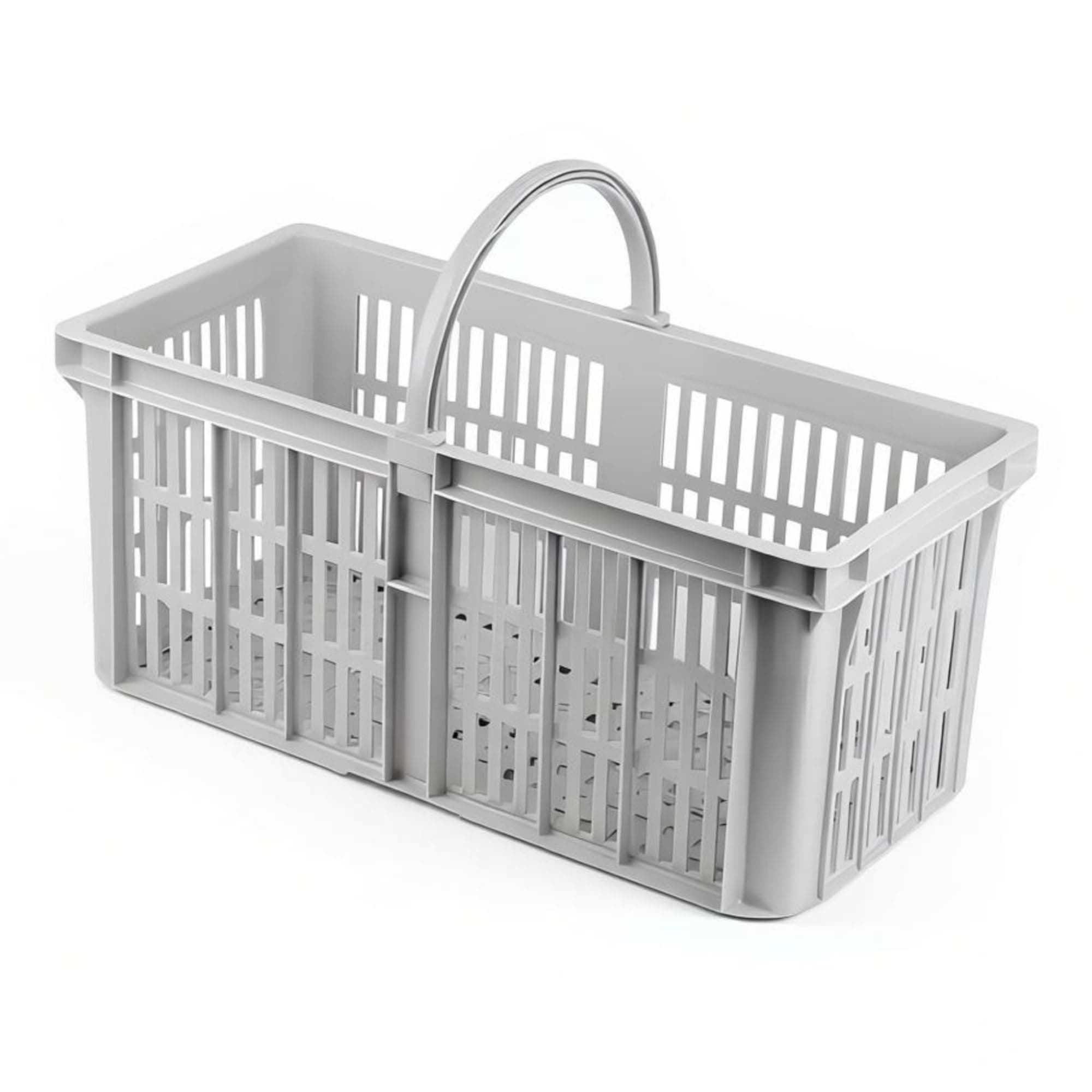 Chabrias Ltd Multi-Purpose Glass Collection Kitchen Organiser Cleaning Caddy Basket with handle (Single)