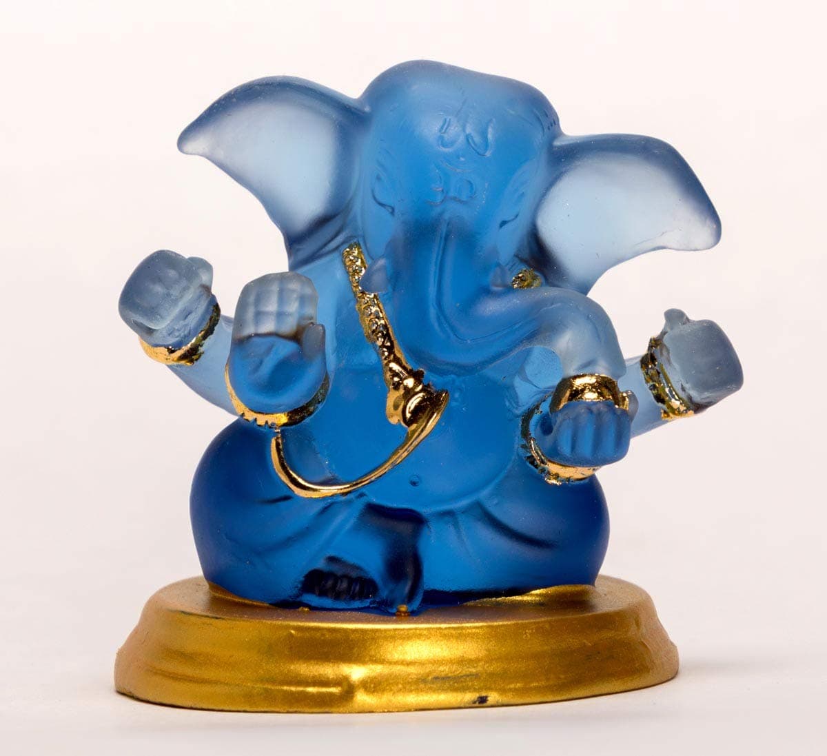 celebrationgift Glass Lord Ganesh Idol, Small, Multicolour