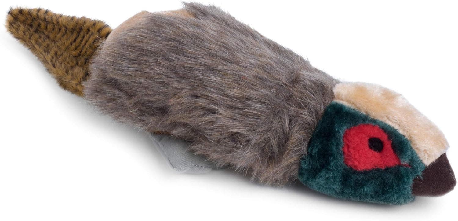 Petface Squeaky Pheasant Plush Dog Toy