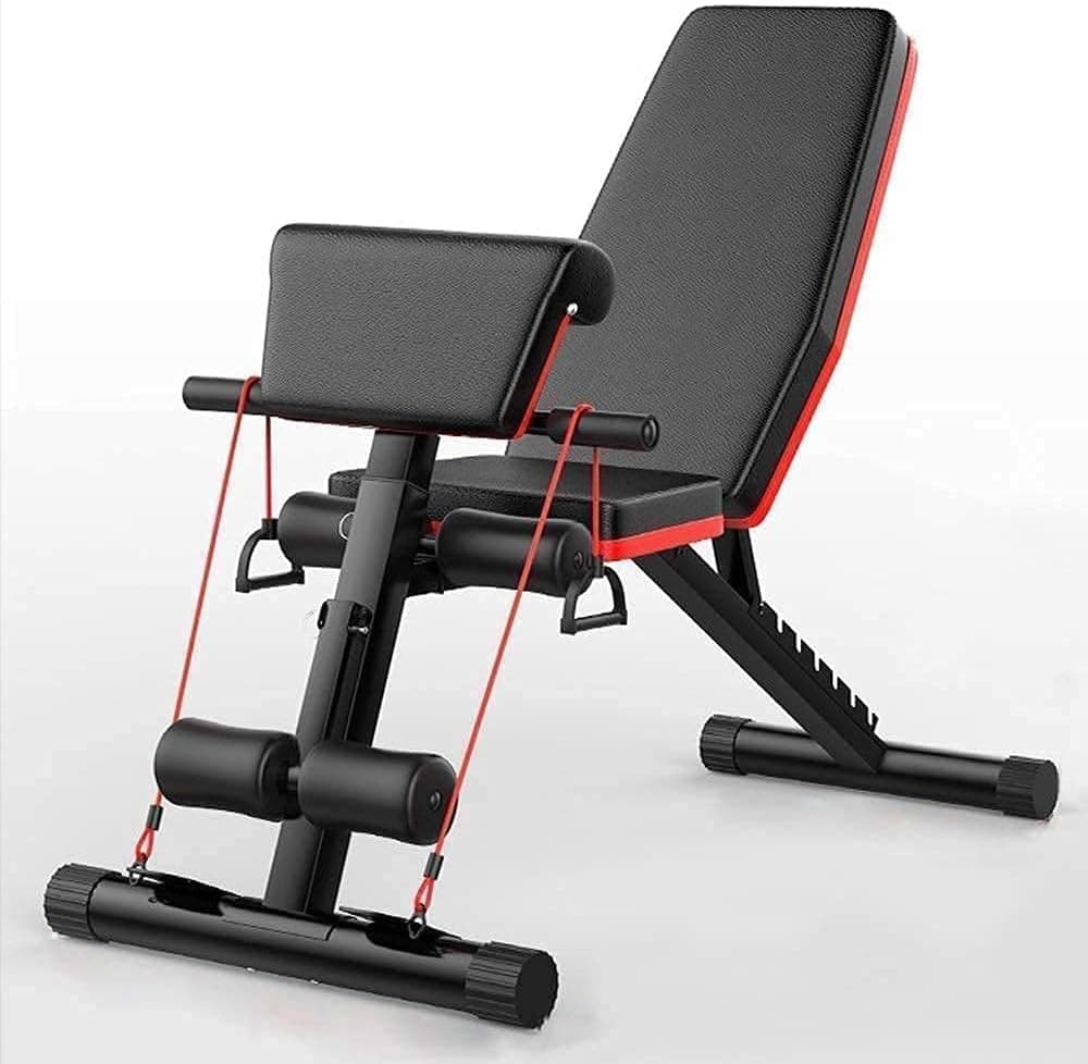 COOLBABY Training Exercise Gym Black Wind Greeting Adjustable Weight Bench Sit Up Bench Multi-Purposed Incline/Decline Fitness Bench Fitness