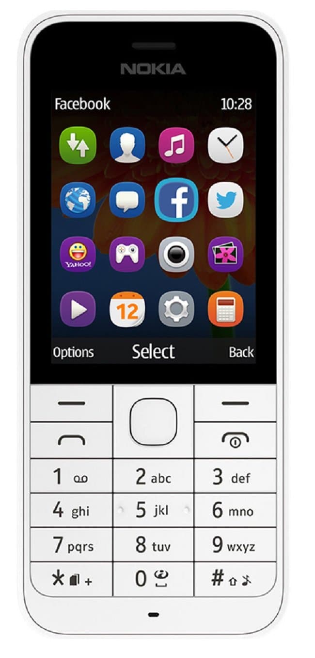 Nokia 220 RM-971 Unlocked Cell Phone with 2MP Camera (White)