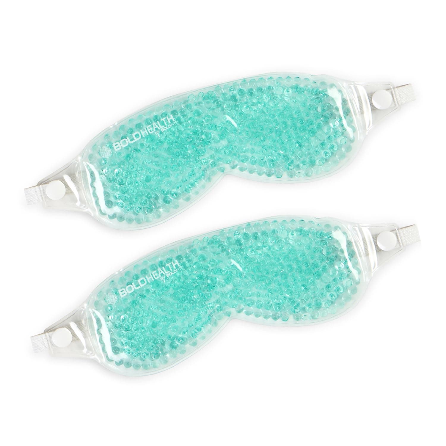 Cooling Eye Gel Mask with Beads Ice Pad for Dark Circles, Redness & Puffiness Relaxing Eye Cooling Patch for Men & Women Blue pack of 2