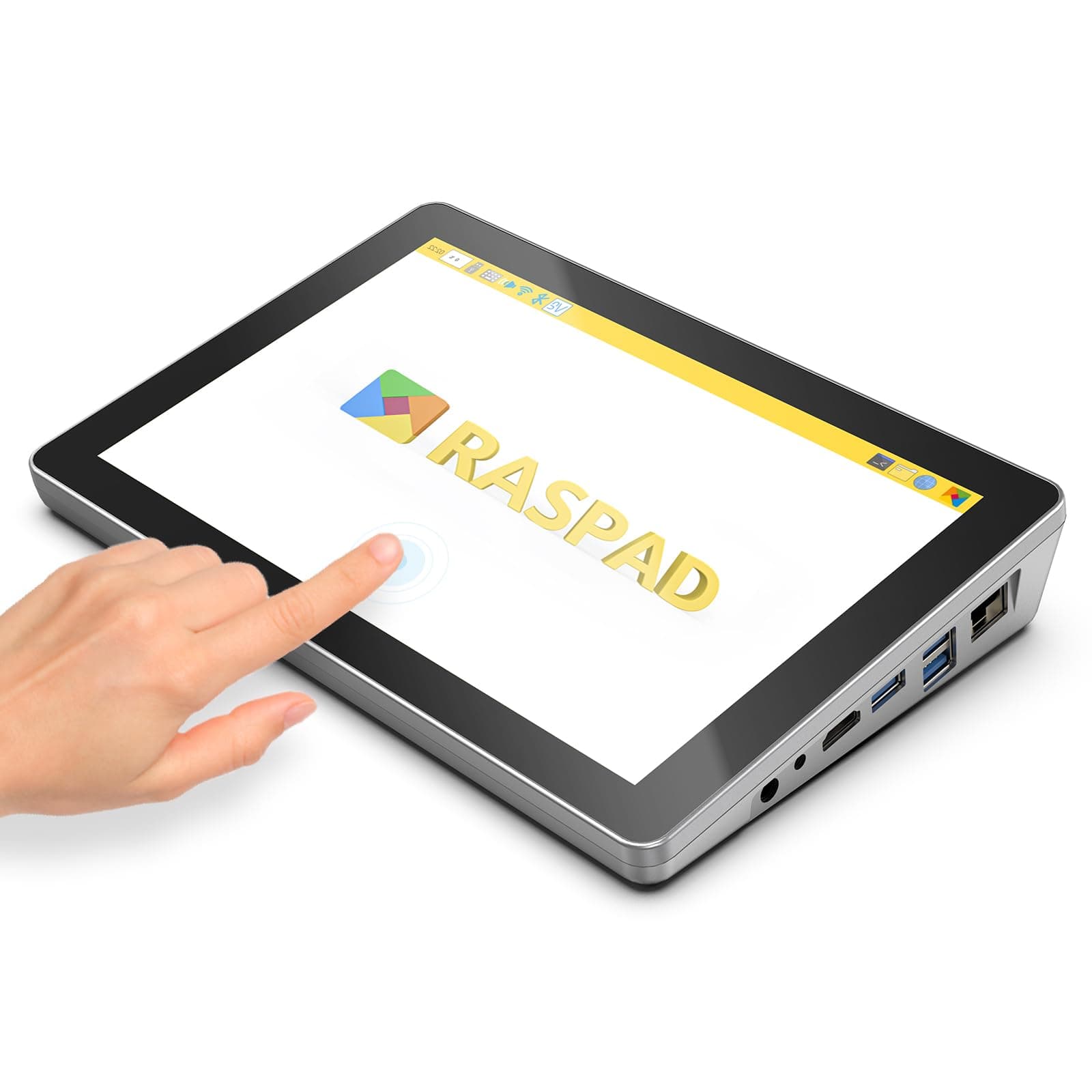 RasPad 3.0 - an All-in-One Tablet for Raspberry Pi 4B with 10.1" Touchscreen and Built-in Battery for IoT, Programming, Gaming, 3D Printing Projects