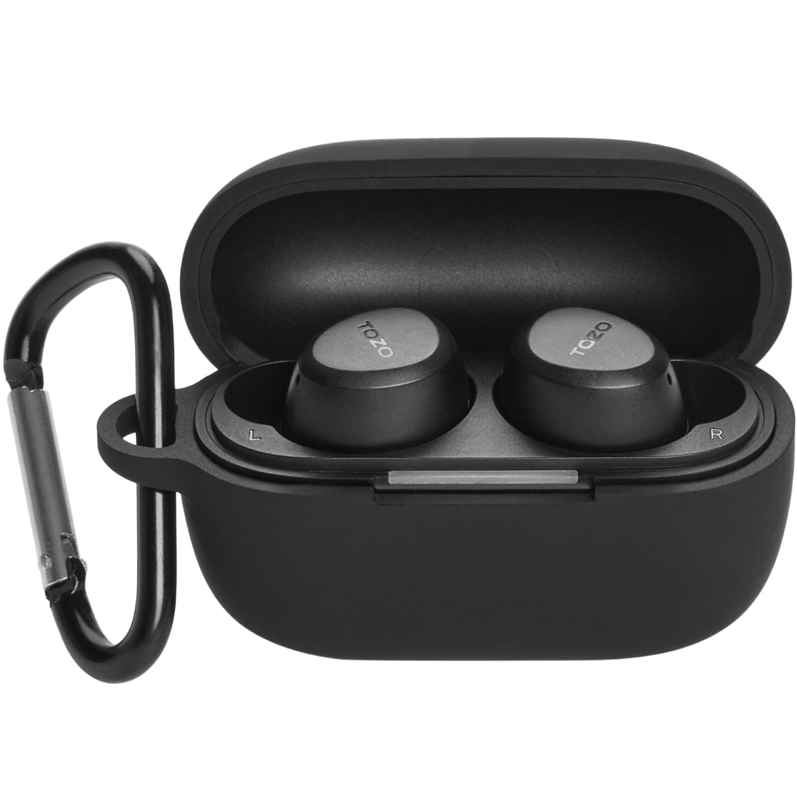 TOZO A1 2024 Protective Silicone Case Shockproof Soft Skin Cover for TOZO A1 2024 Earbuds Black