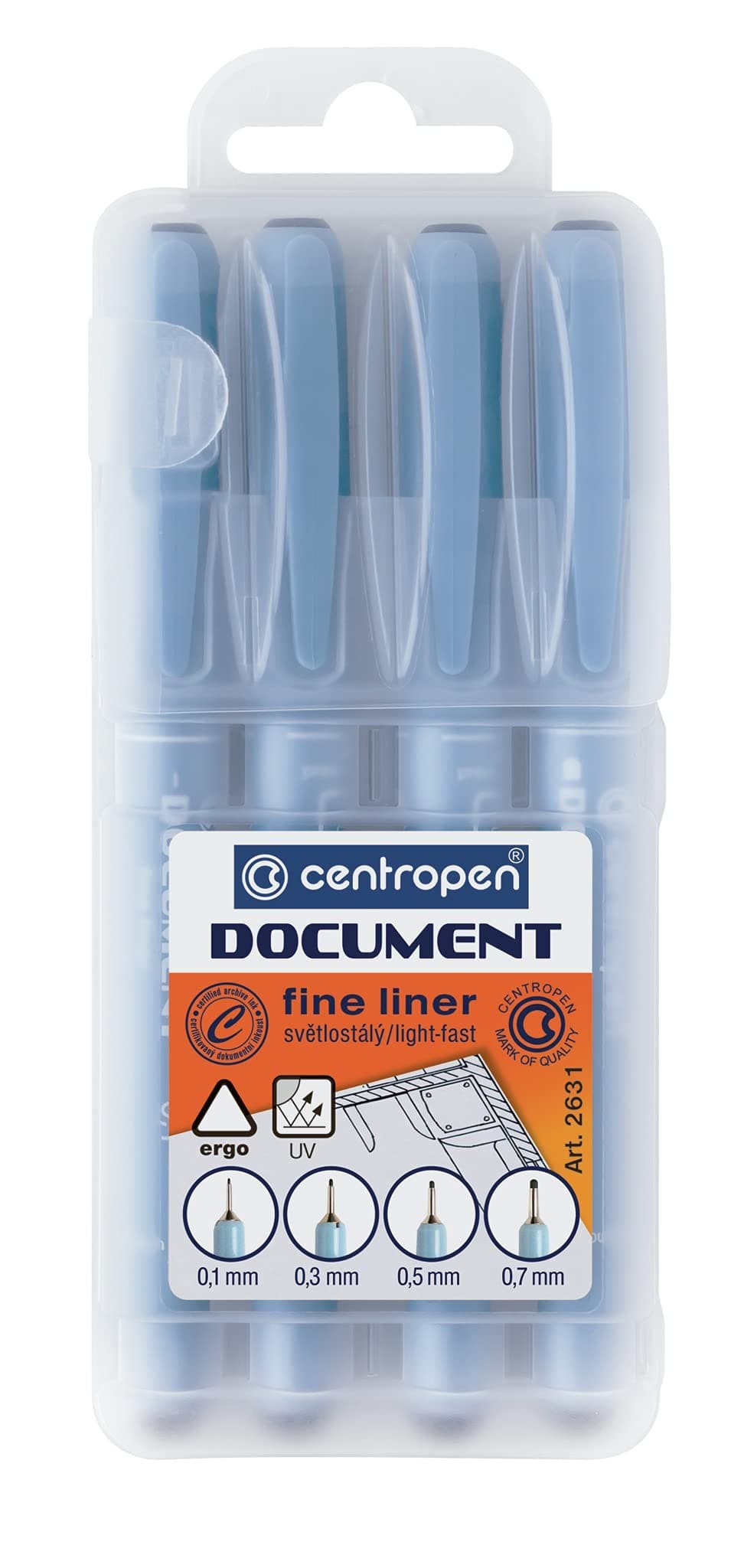 PK 4 Centropen DOCUMENT LINER BLACK 2631,226310401