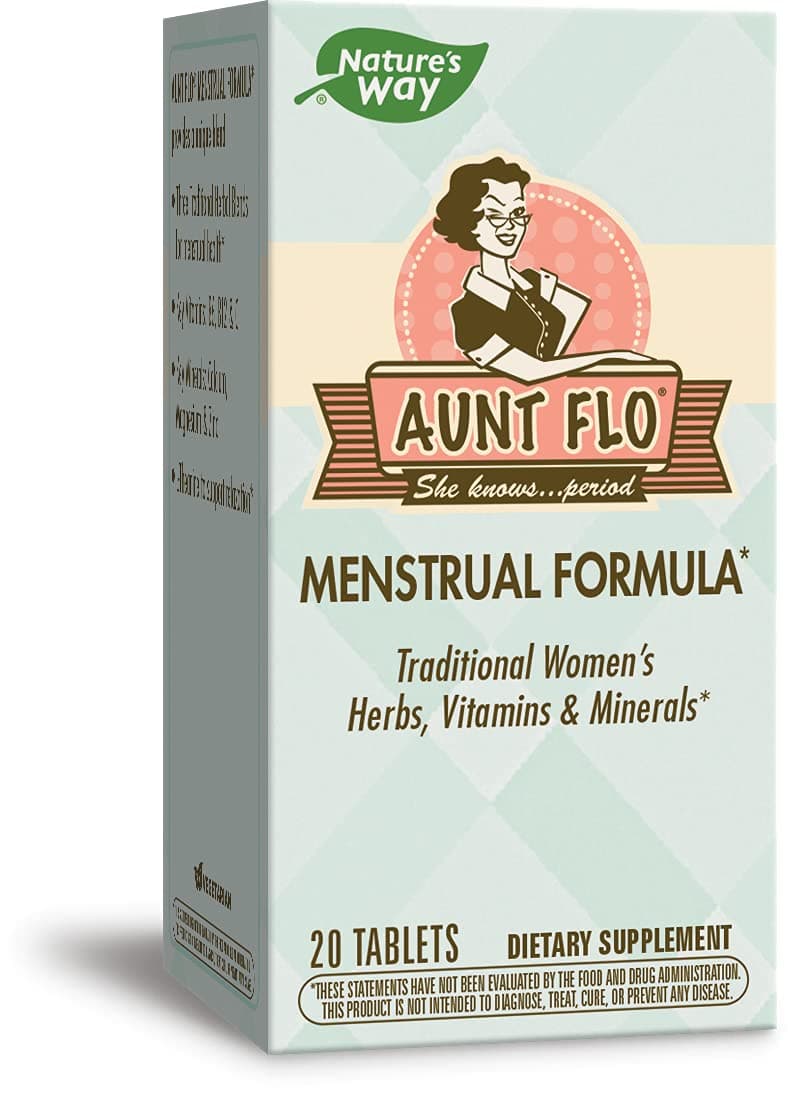 Nature's Way Aunt Flo Menstrual Formula*, Three Traditional Herbal Blends for Menstrual Health*, 20 Tablets