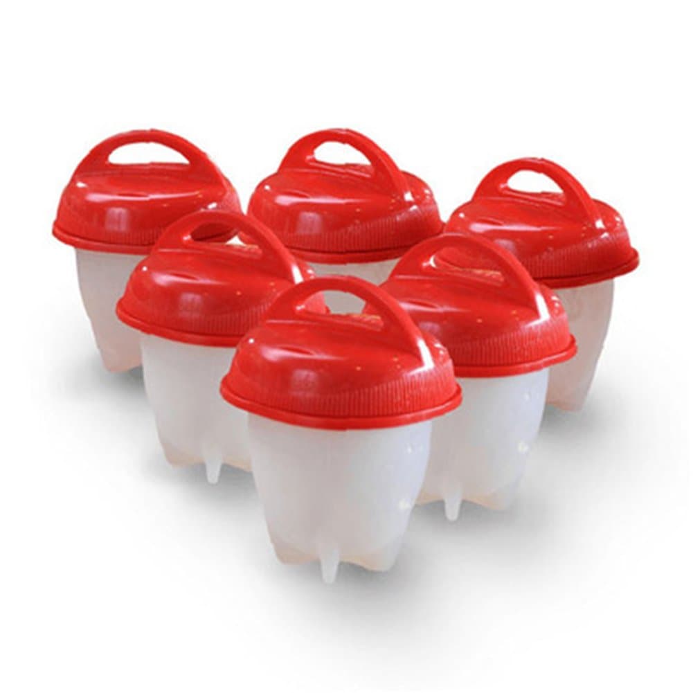 Egg Cooker Hard & Soft Maker Egg Cooker,BPA Free, Non Stick Silicone, As Seen On TV (6PACK)