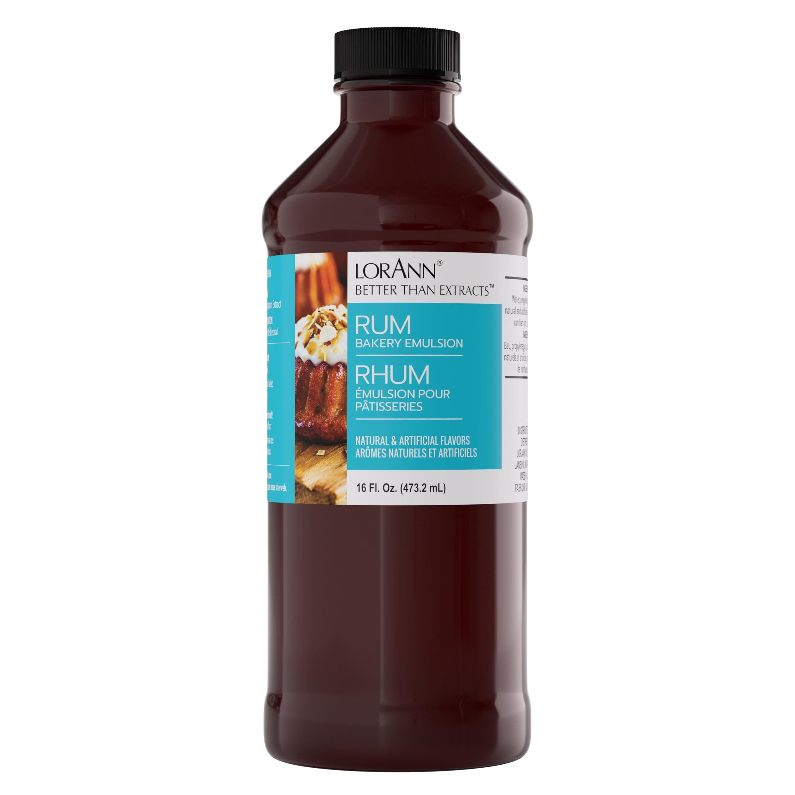 Lorann Oils Rum Bakery Emulsion: Realistic Rum Flavor, Ideal for Enhancing Boozy Notes in Baked Goods, Gluten-Free, Keto-Friendly, Rum Extract Alternative Essential for Your Kitchen