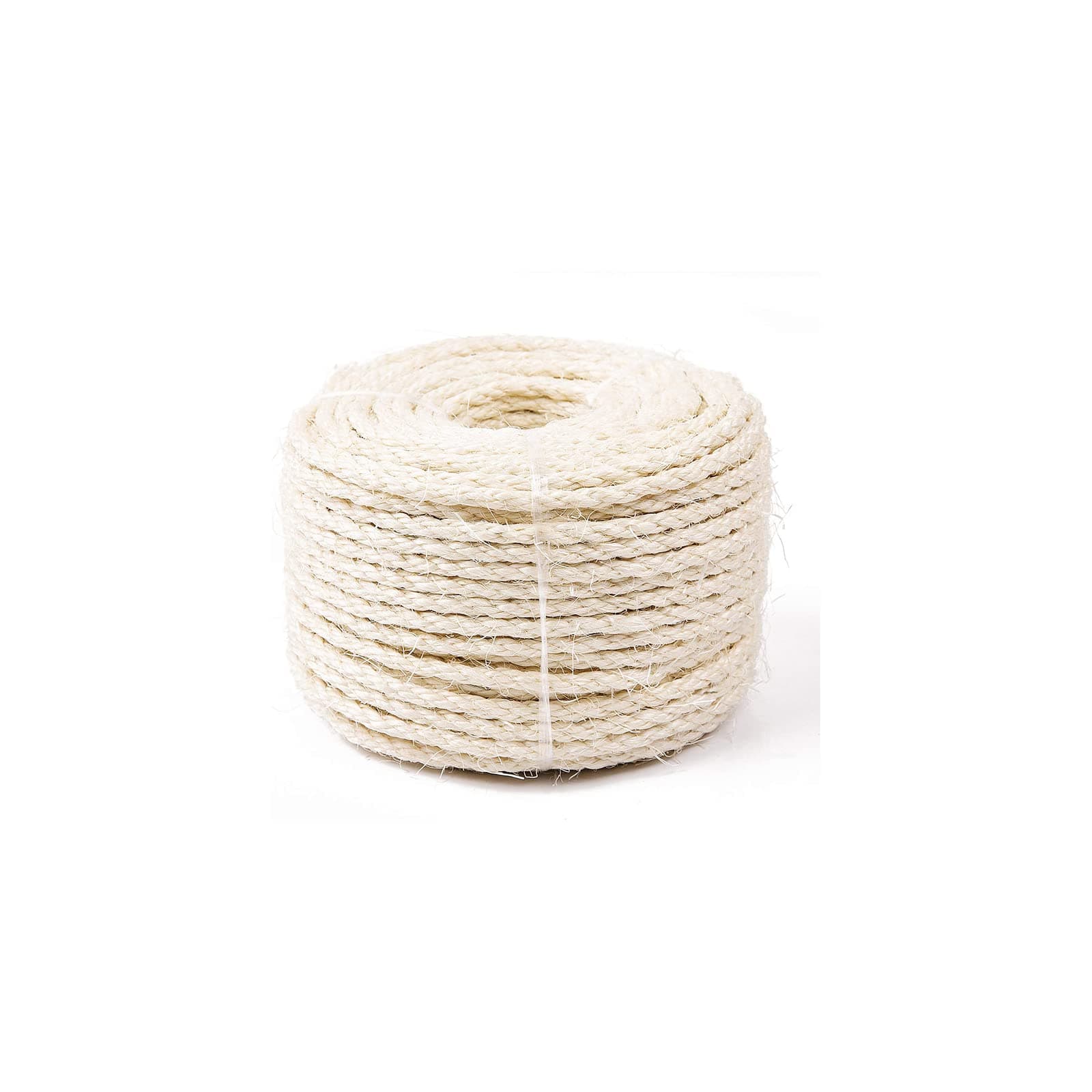 Yangbaga Cat Natural Sisal Rope For Scratching Post Tree , Hemp Repairing, Recovering Or Diy Scratcher, 6Mm Diameter, Come With A Ball 33Ft