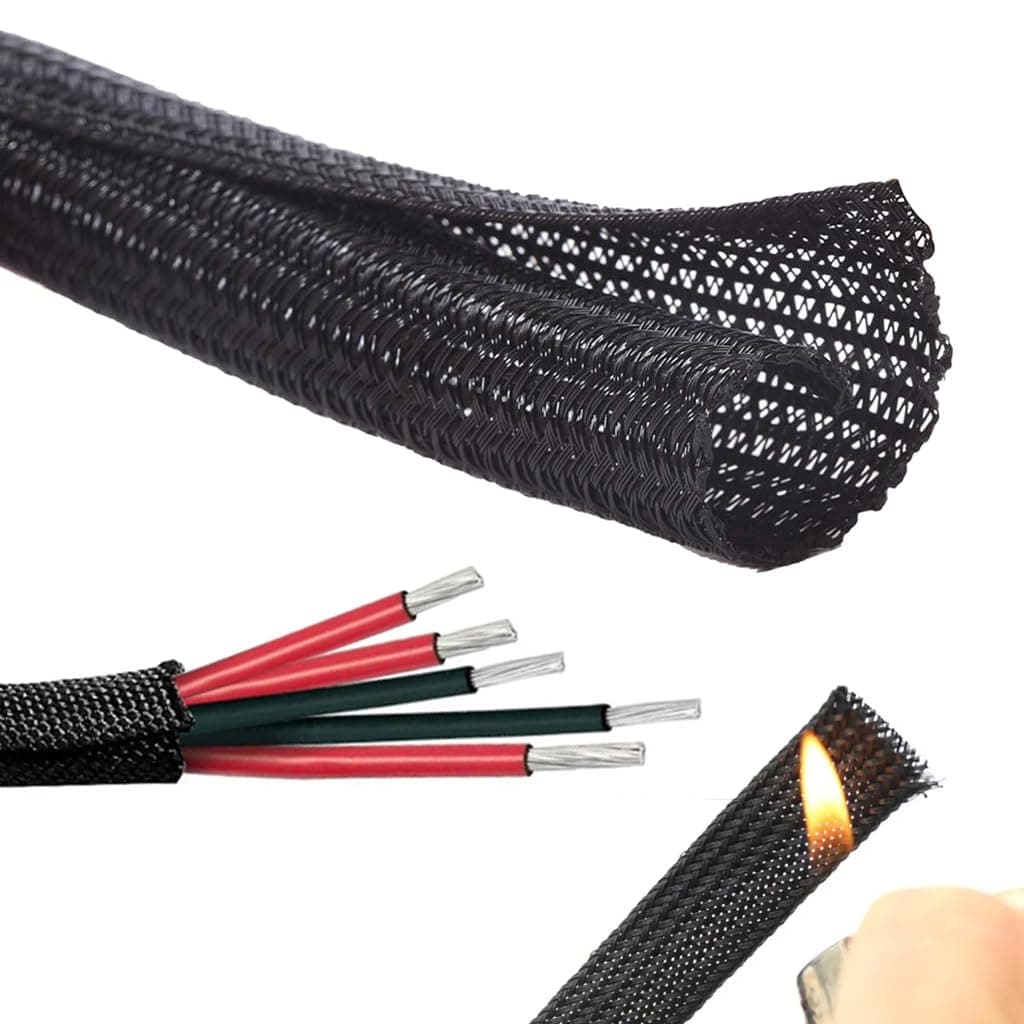 - Supvox® 6.6ft Cable Organizer Sleeve - Self-Closing, Cuttable, Wear and Heat Resistant Polyester Cable Protector Wrap