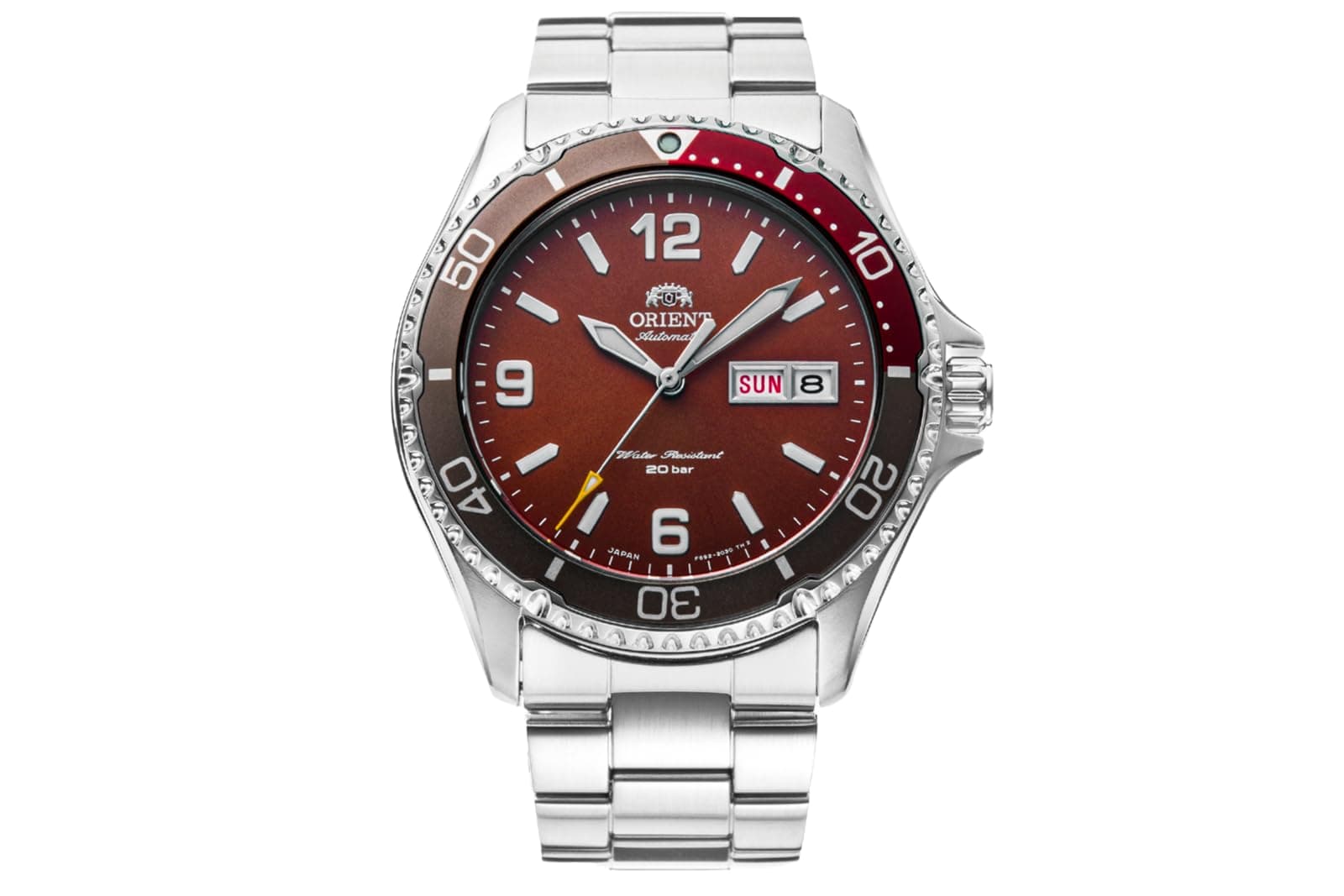 "Mako-3" Japanese-made Automatic / Hand Wind 200m Diver Style Watch, matte red
