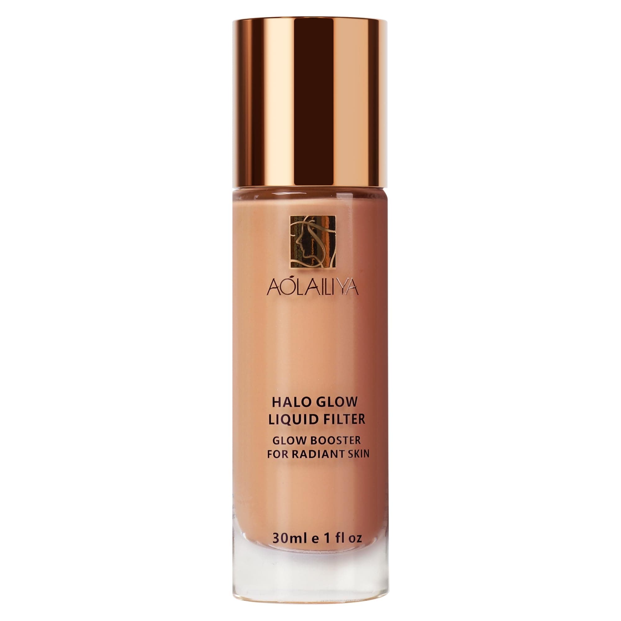 AOLAILIYA Natural Glow Liquid Filter, Face Complexion Booster For an All Day Radiant Glow Soft-Focus Look, Liquid Highlighter Primer, Glow Lotion, Vegan & Cruelty-Free (Light/Medium)