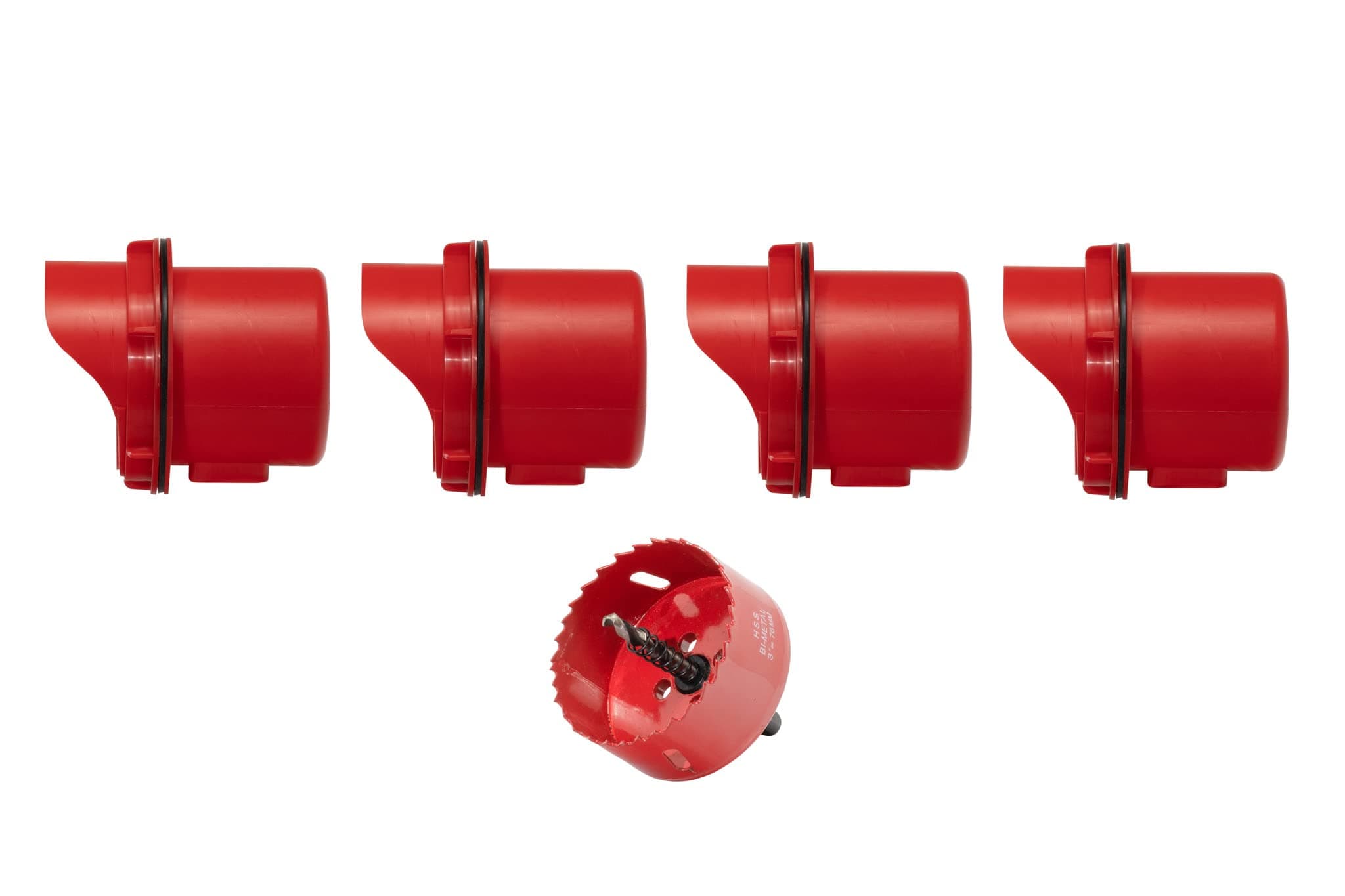 RentACoop Chick2Chicken DIY Medium 4-Port Feeder Kit with Built-in Slider Port Covers and Hole Saw