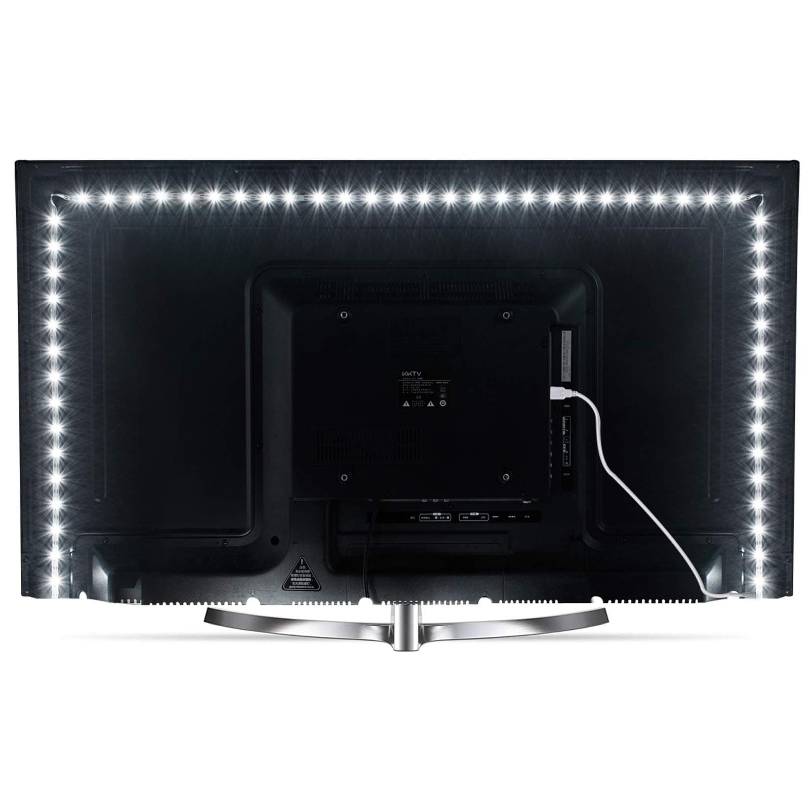 ViLSOM White Led Strip Lights, 3M/9.84Ft 6000K Daylight White 5V LED Tape Lights,SMD 2835 LEDs USB Powered TV Led Backlight for 46-65 inch TV