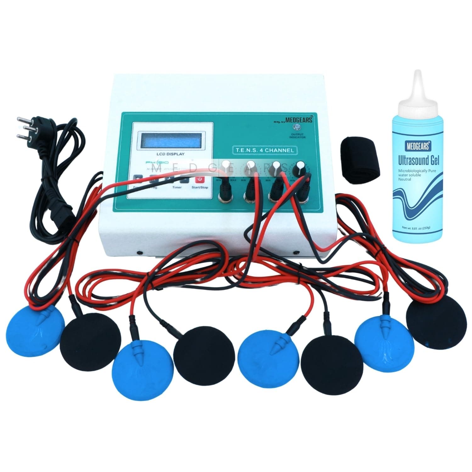 Physiogears Electro Therapy Tens 4 Channel LCD Model (Tens electrode)