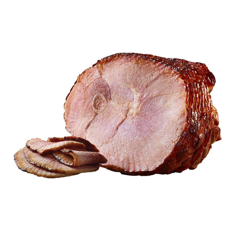 Curemaster Reserve Smoked Ham - Campfire Sugar Rubbed - Bone-In, Spiral Sliced with 3 Glazes (8-10 Pounds Cured Ham)